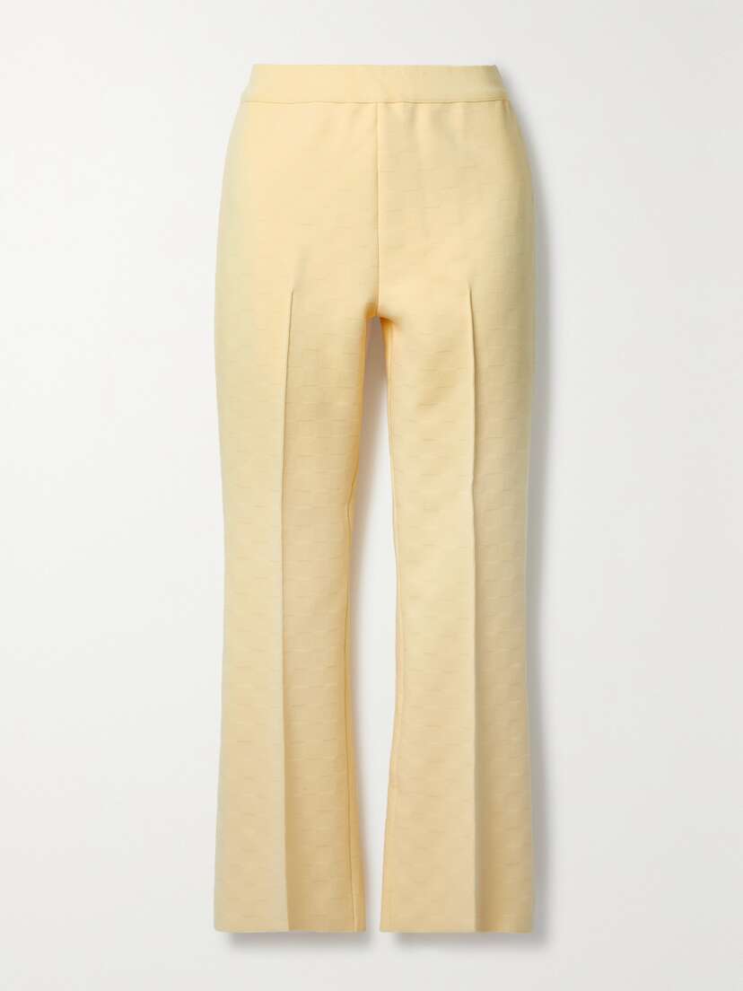 HIGH SPORT Kick Cropped Stretch-cotton Flared Pants