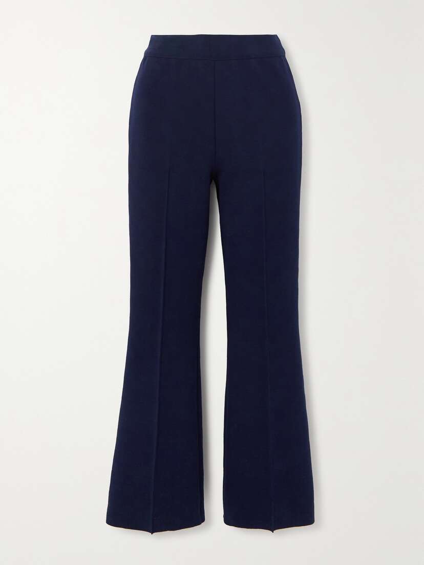 HIGH SPORT Kick Cropped Stretch-cotton Flared Pants