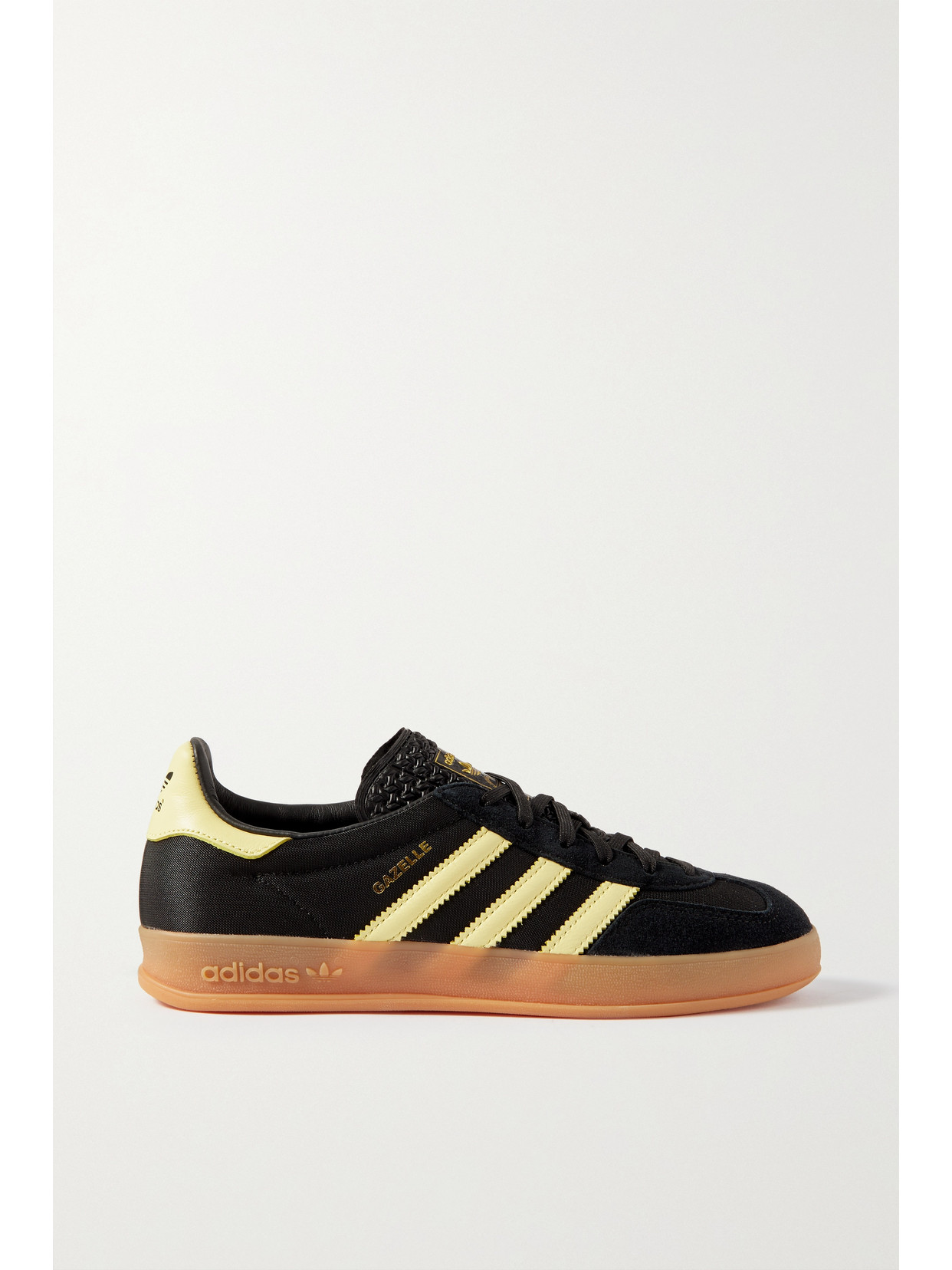 adidas Originals - Gazelle Indoor Leather And Suede-trimmed Mesh Sneakers - Black