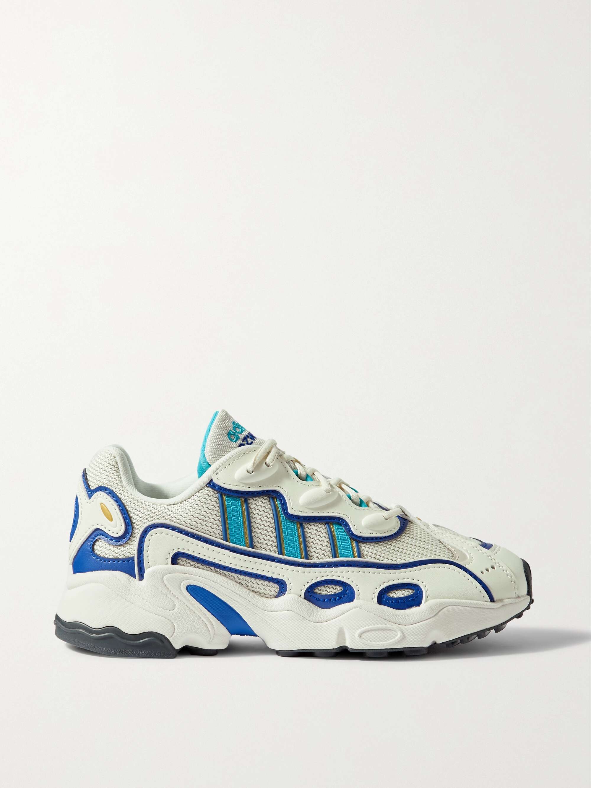 ADIDAS ORIGINALS Ozweego leather-trimmed mesh and rubber sneakers |  NET-A-PORTER