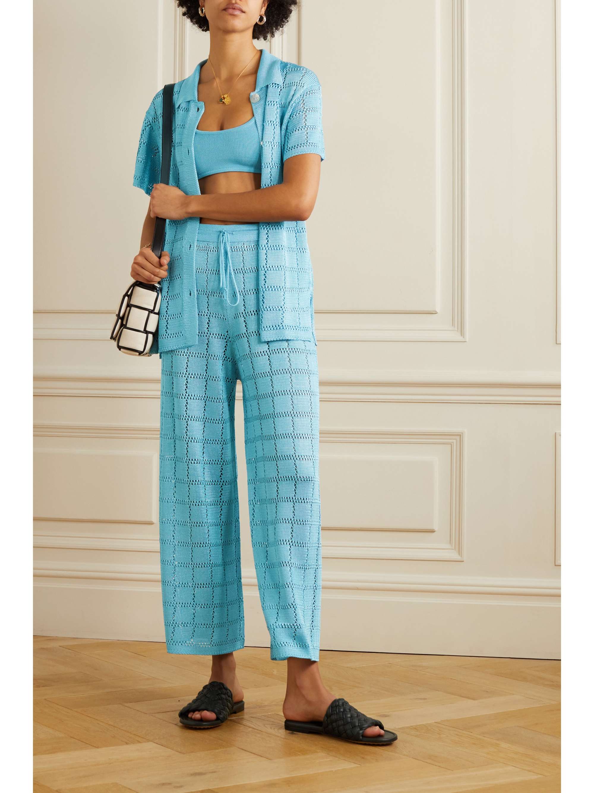 CALLE DEL MAR Crochet-knit shirt
