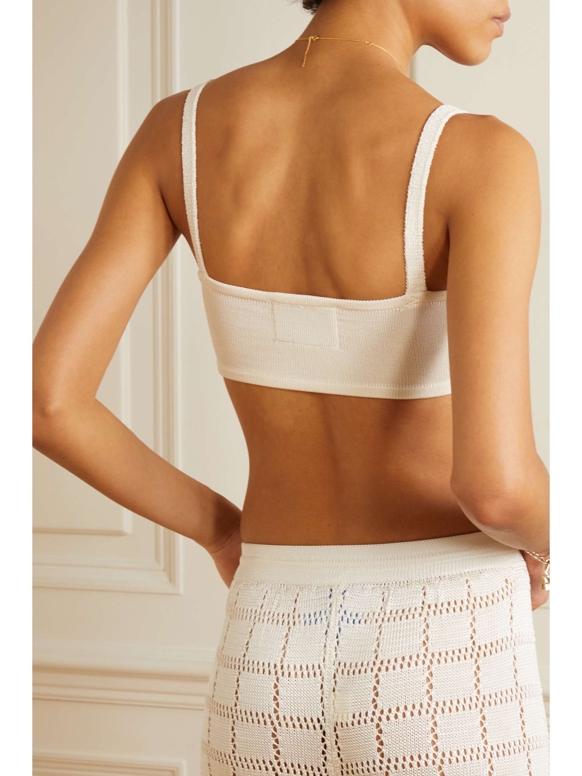 CALLE DEL MAR Stretch-knit bra top