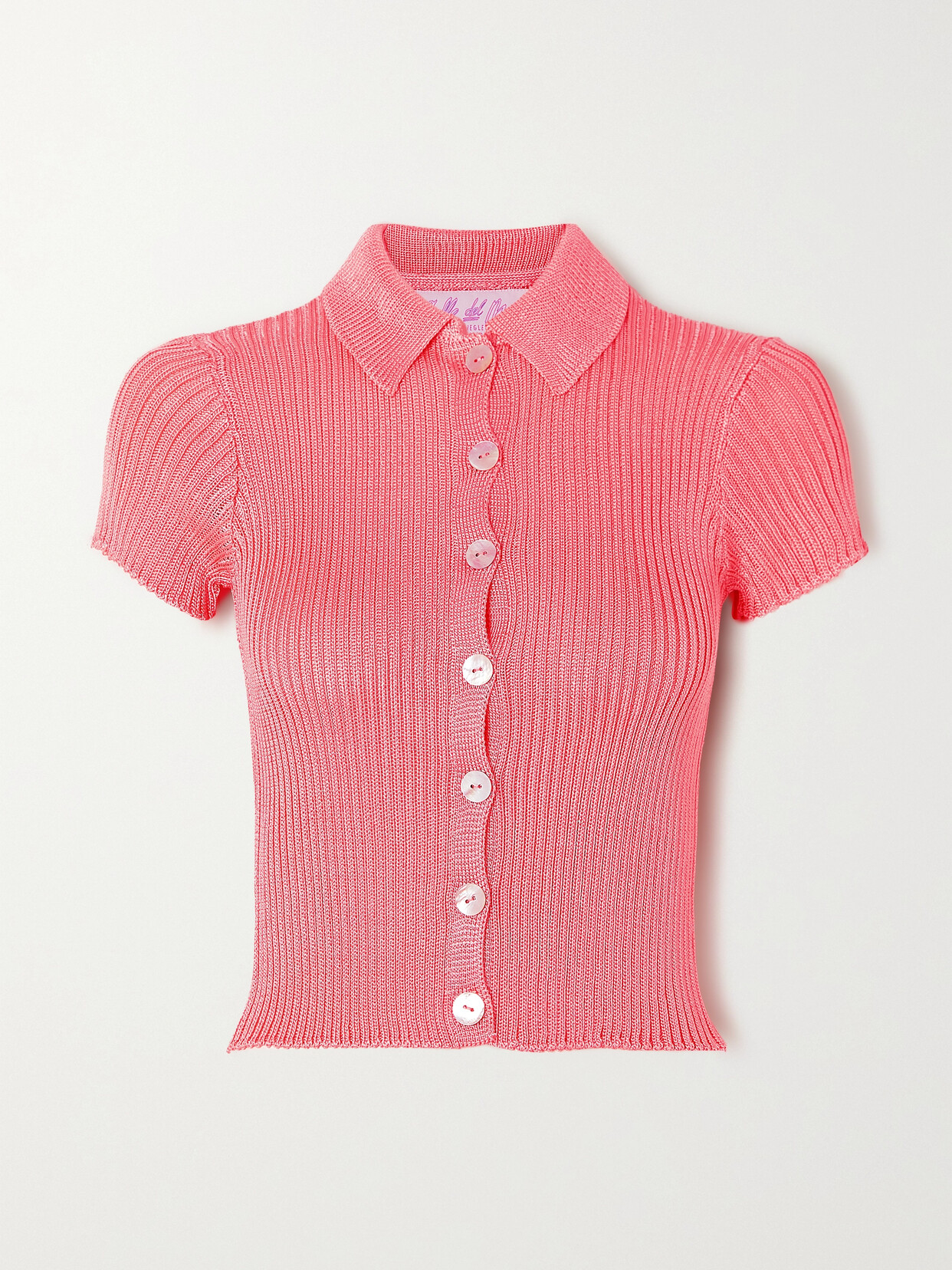 Calle Del Mar - Ribbed-knit Cardigan - Pink