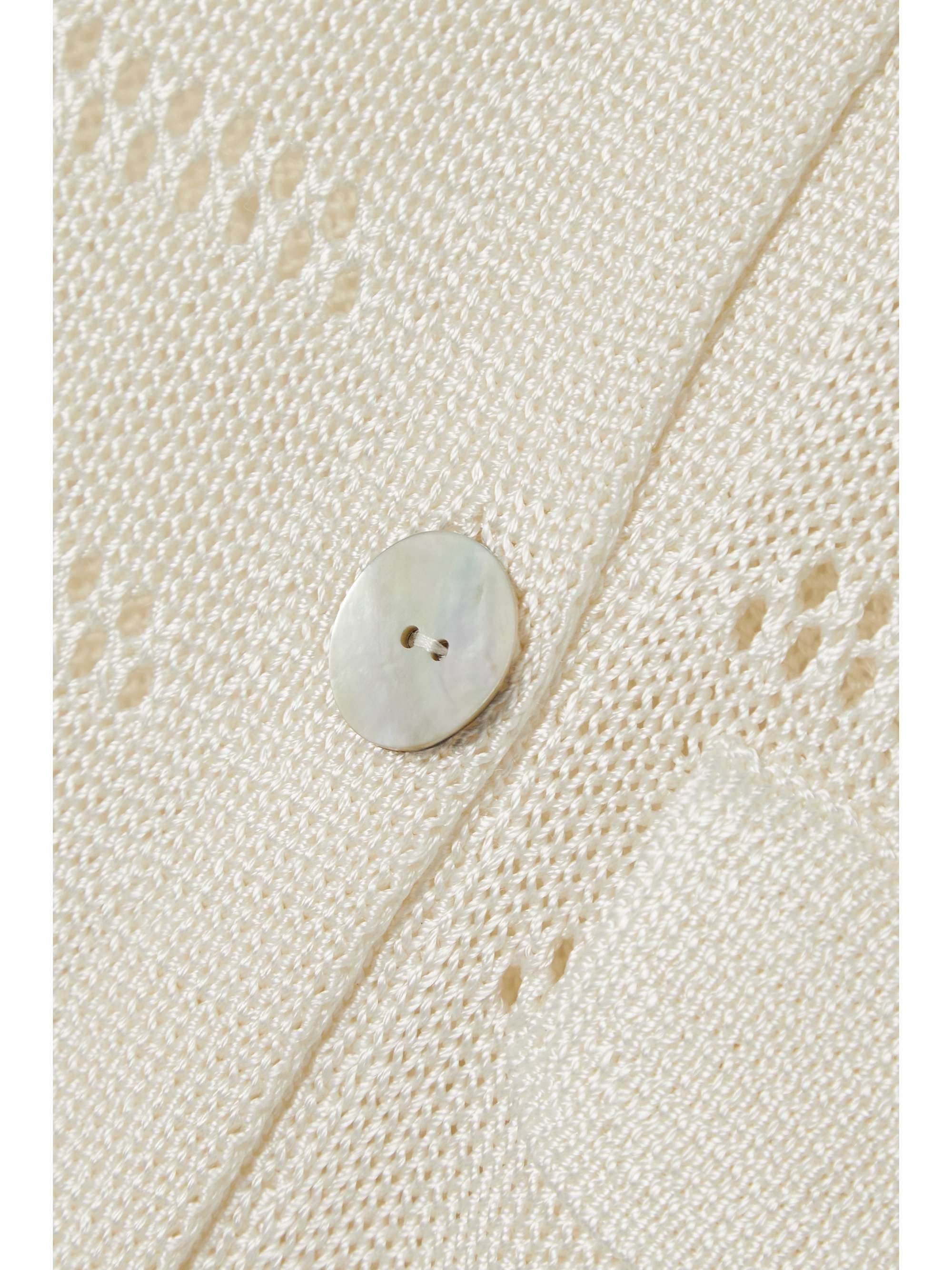 CALLE DEL MAR Pointelle-knit shirt