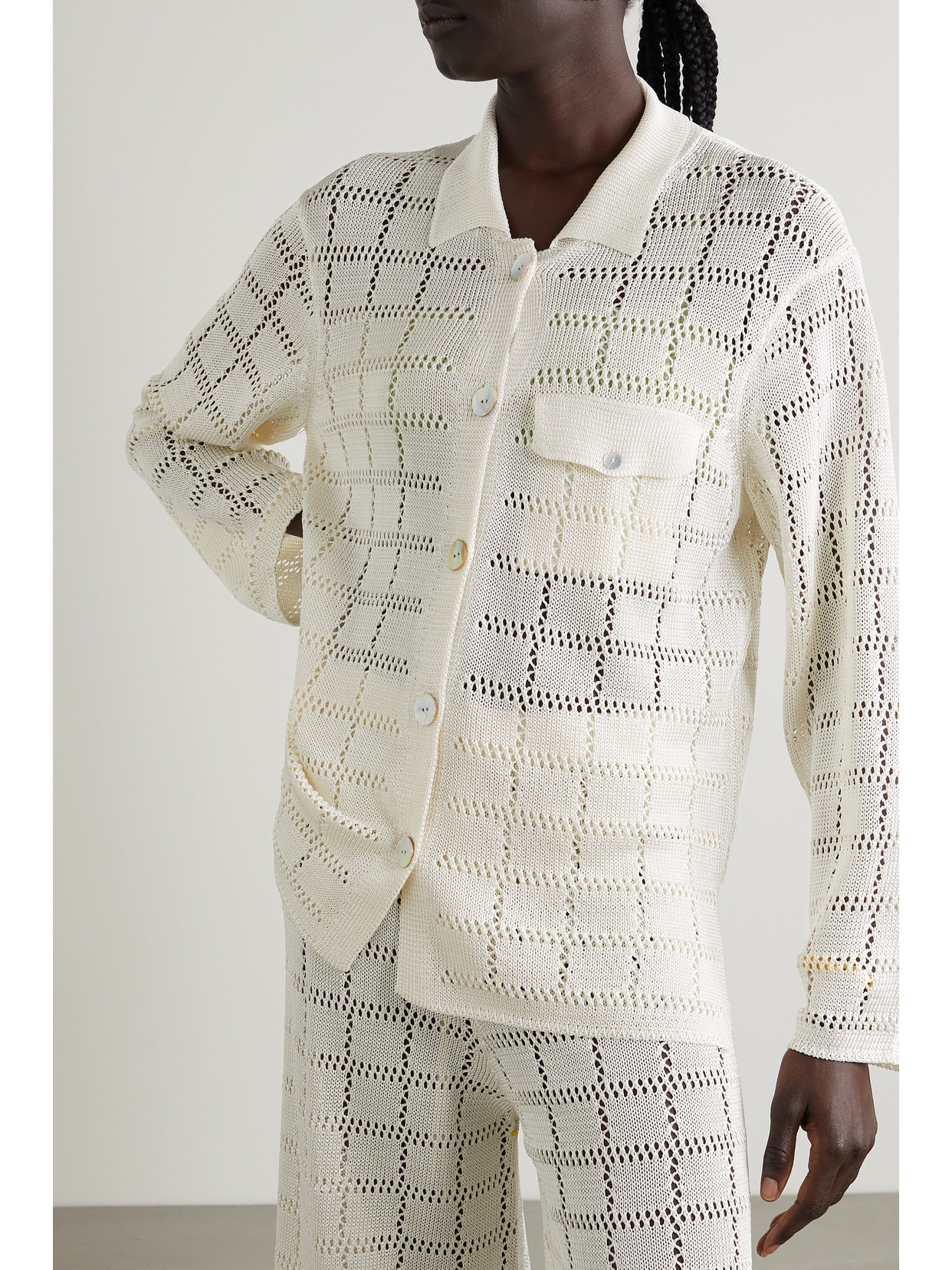 Pointelle-Knit Shirt