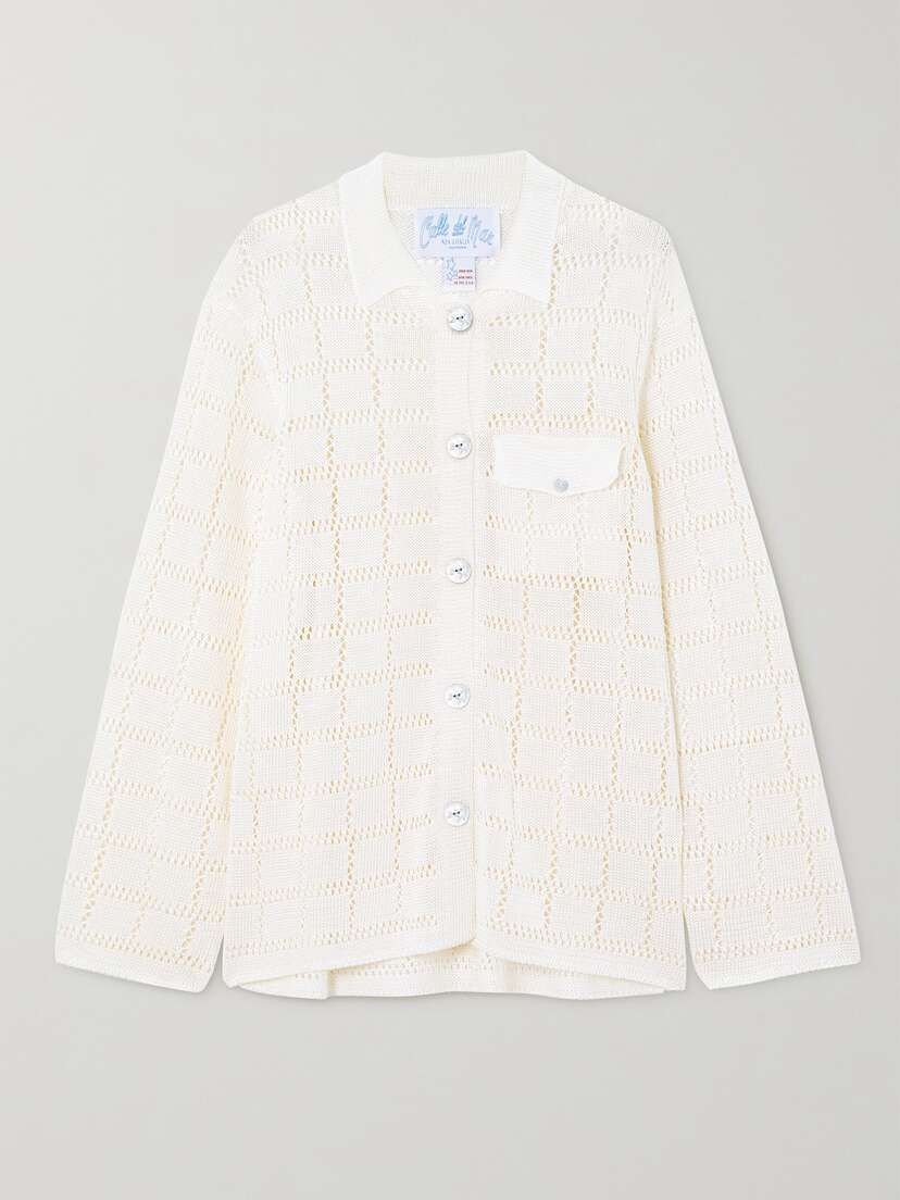 Calle Del Mar Pointelle-knit Shirt - x small