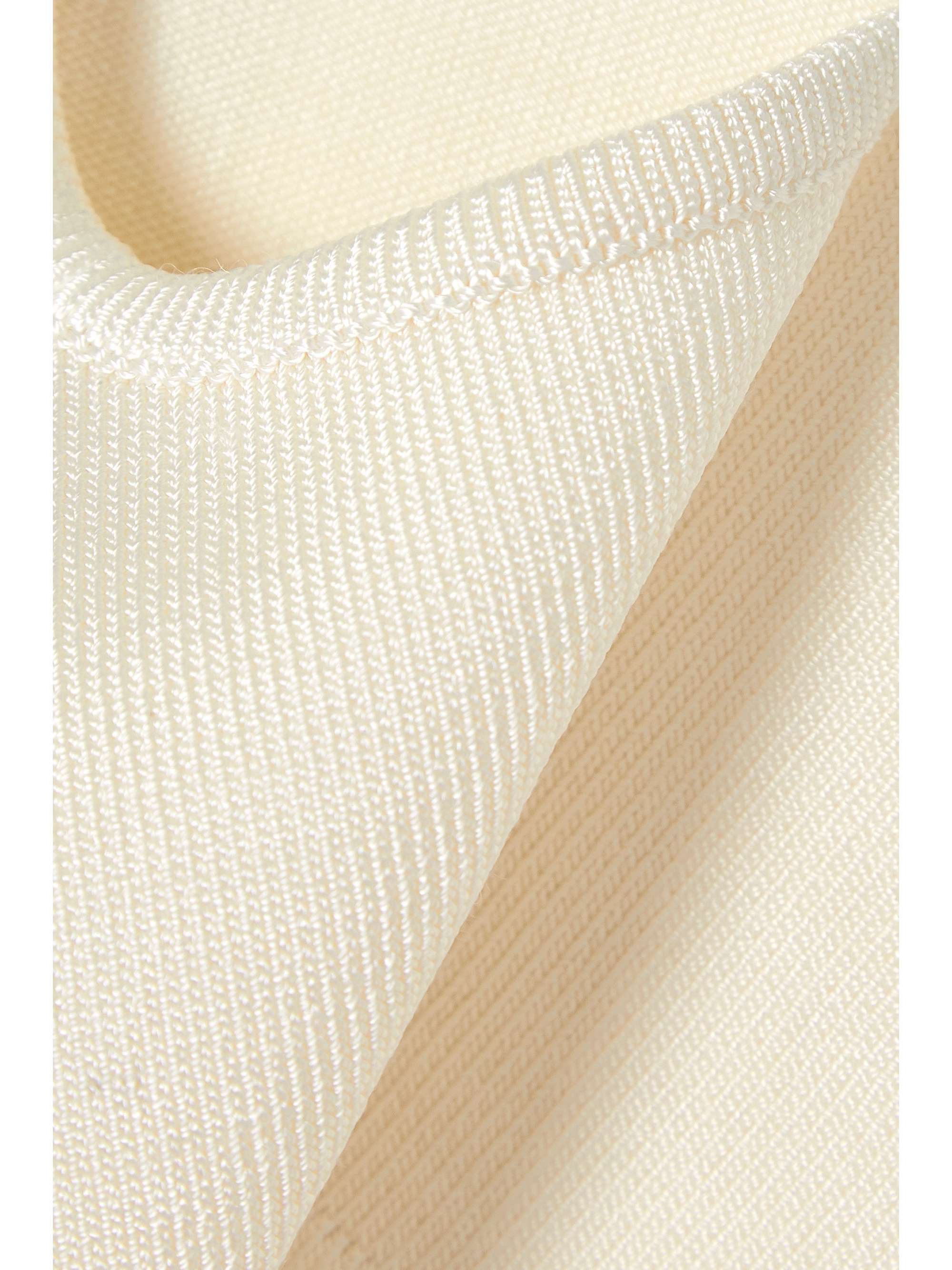 CALLE DEL MAR Cropped stretch-knit top
