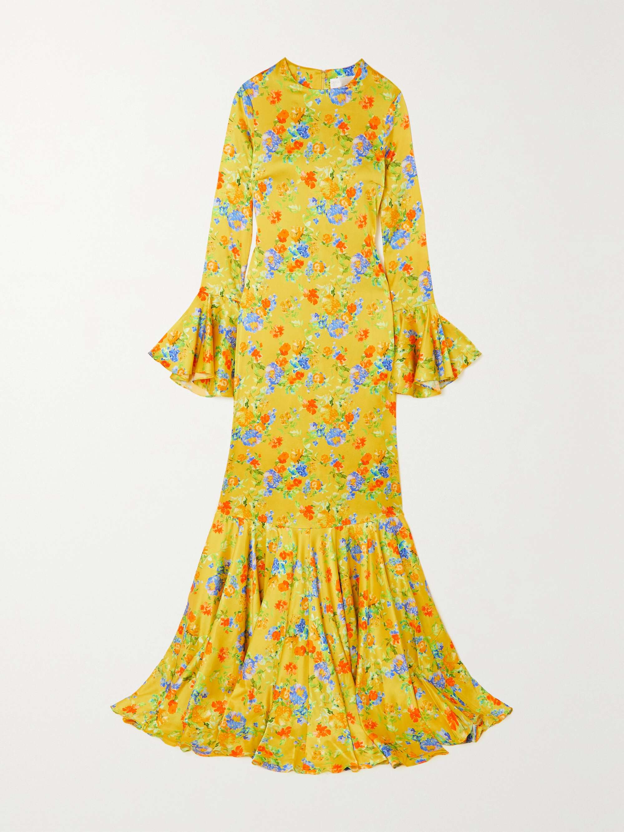 CAROLINE CONSTAS Allonia floral-print silk-blend gown | NET-A-PORTER