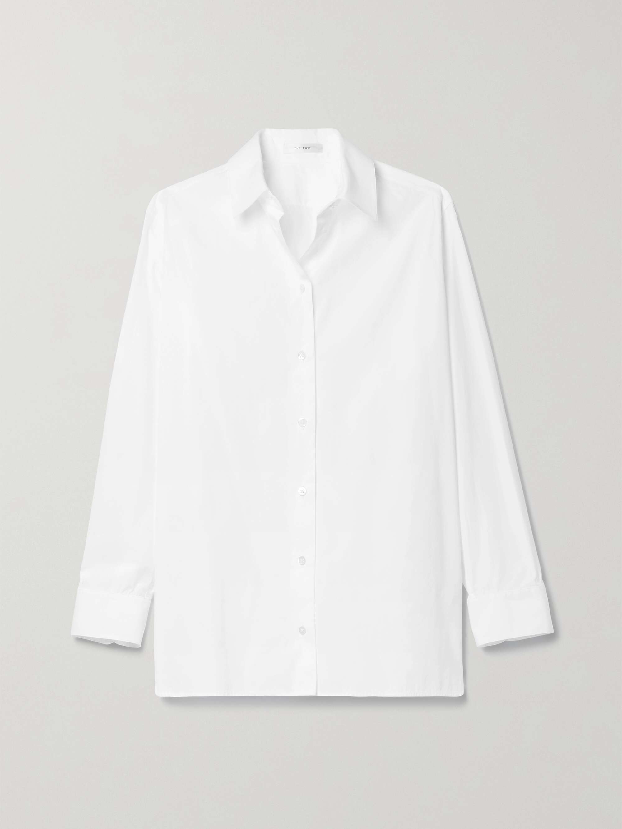 Poplin white dress shirt top