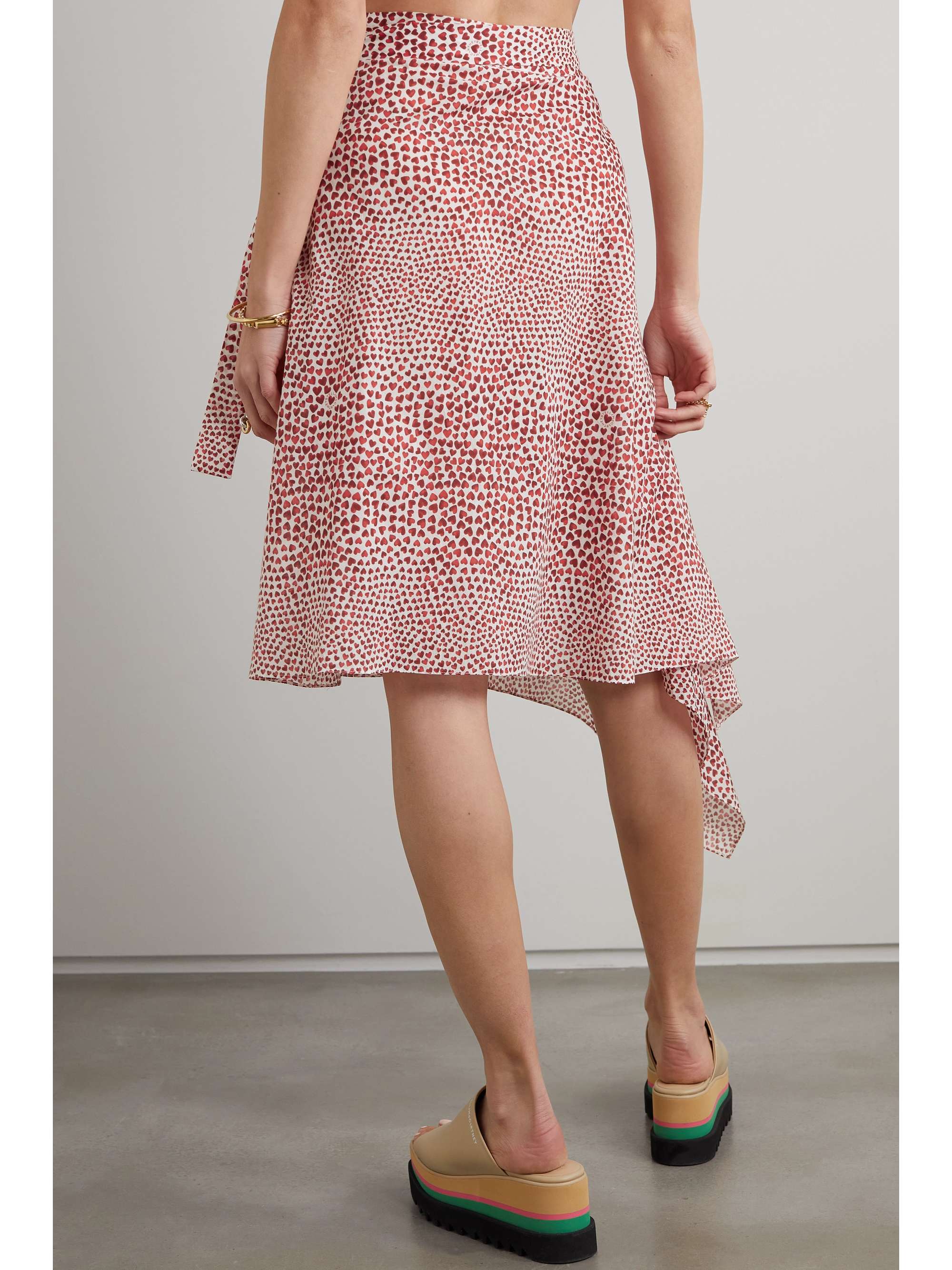 STELLA MCCARTNEY Printed cotton wrap skirt