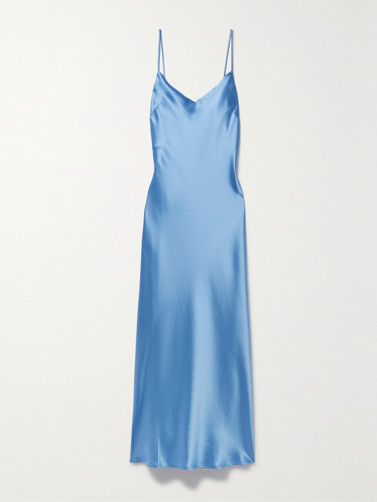 Galvan - Satin Midi Dress - Blue