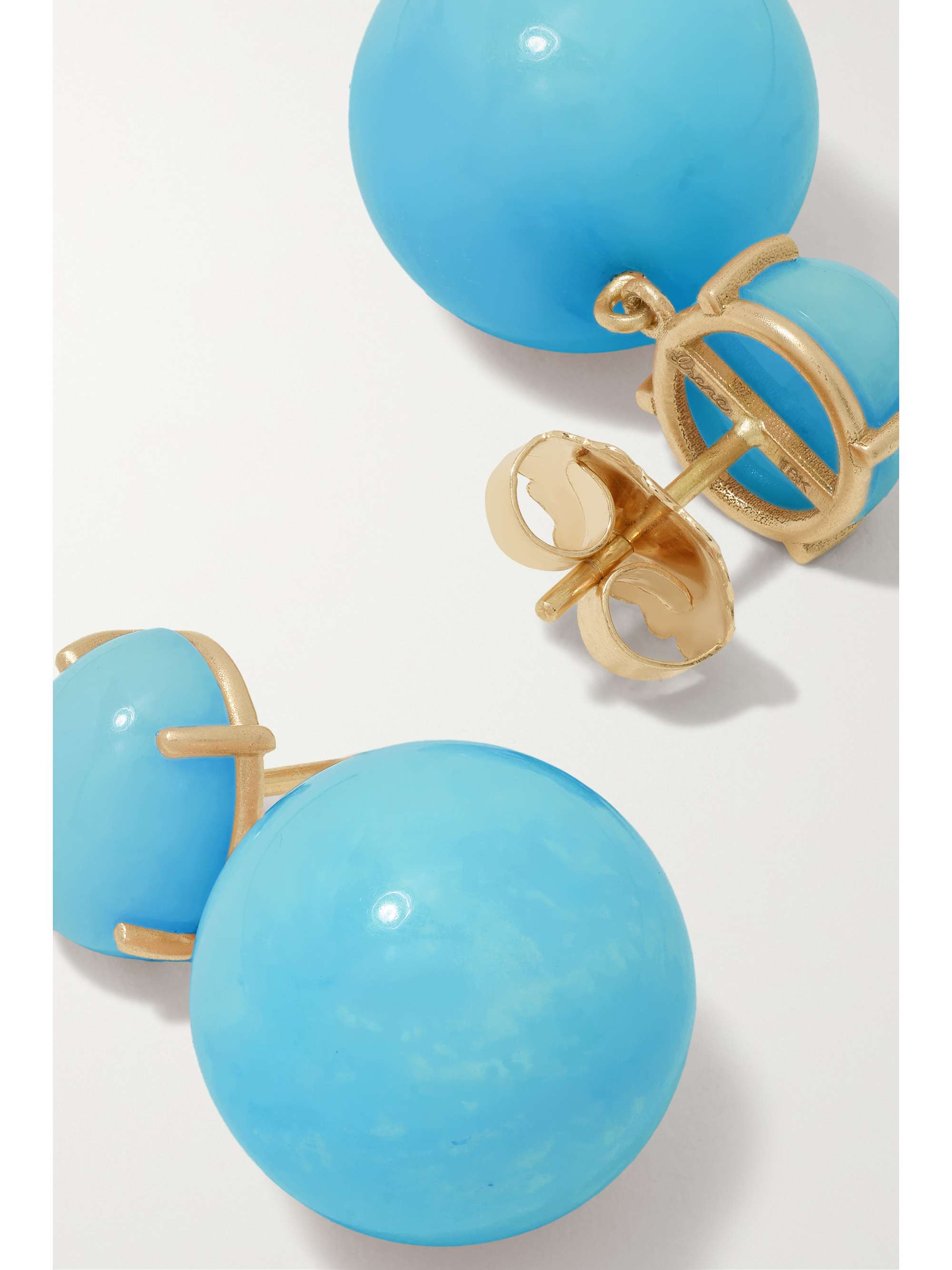 IRENE NEUWIRTH Gumball 18-karat gold chrysoprase earrings