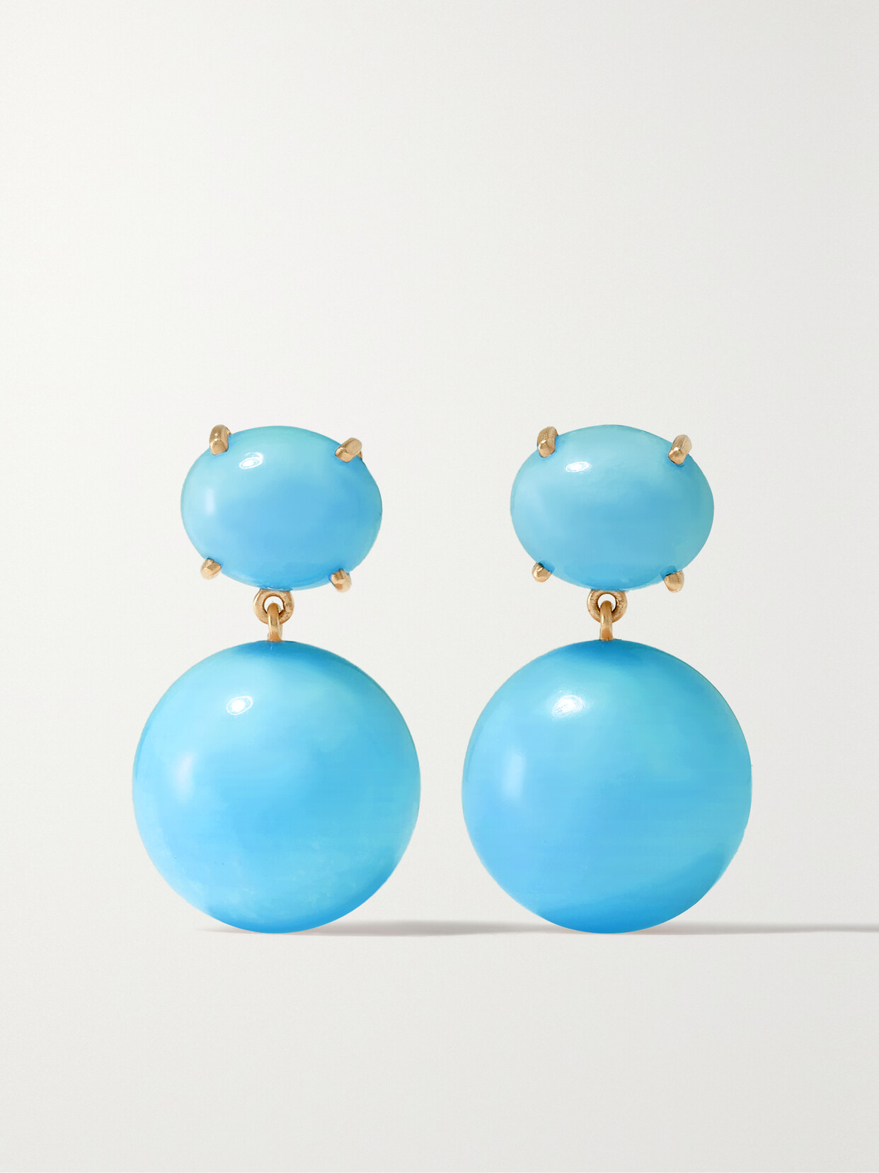 Irene Neuwirth - Gumball 18-karat Gold Turquoise Earrings - Blue