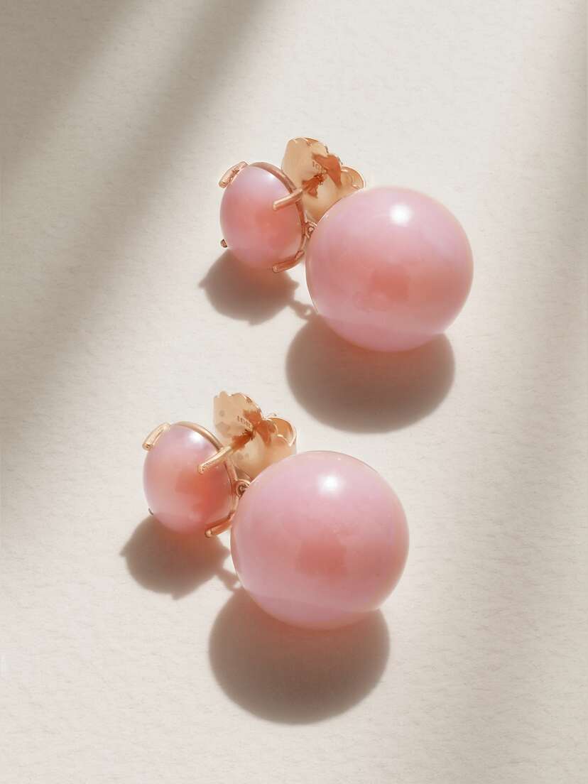 Irene Neuwirth Gumball 18-karat Rose Gold Opal Earrings