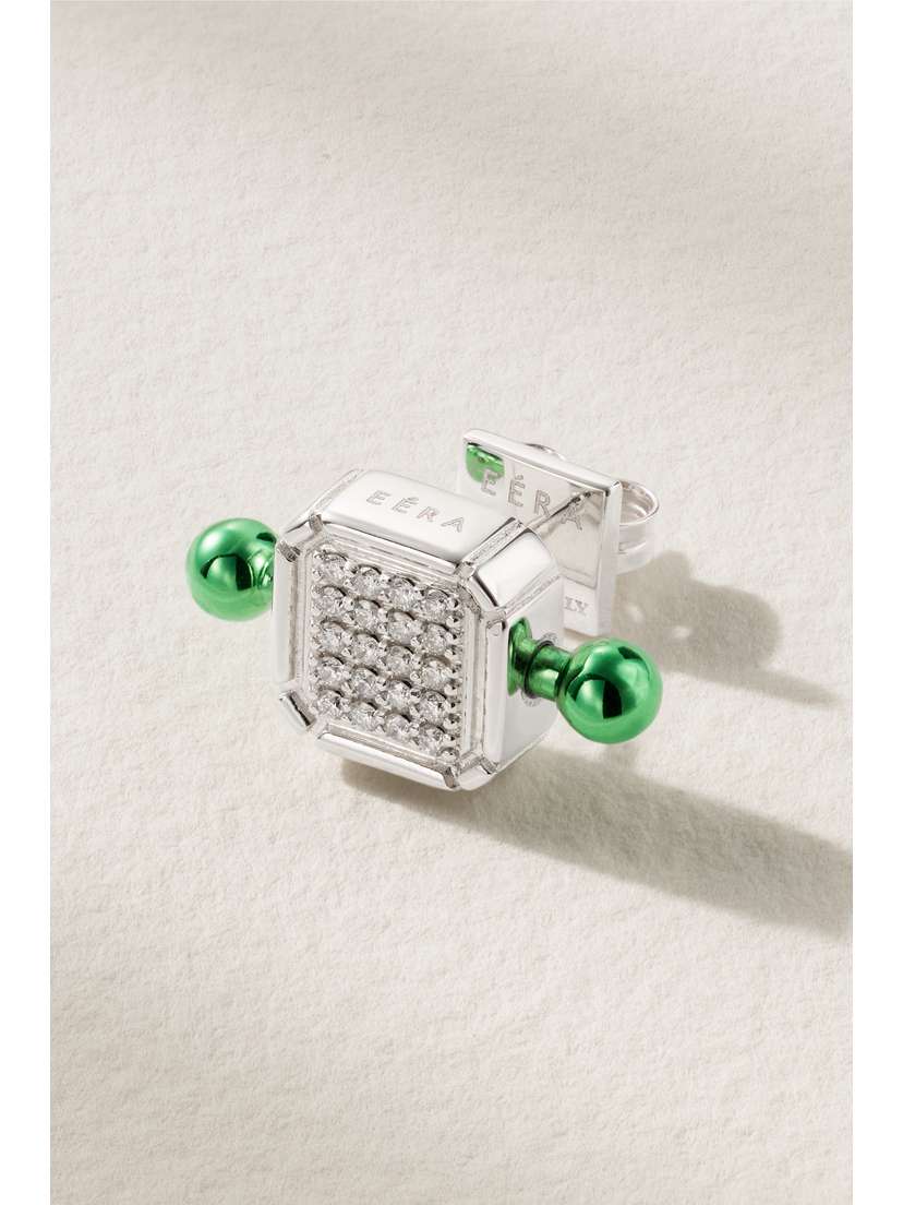 EÉRA 18-karat White Gold Diamond Single Earring