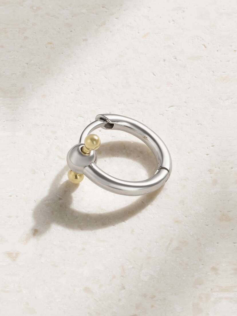 EÉRA White Gold Single Hoop Earring