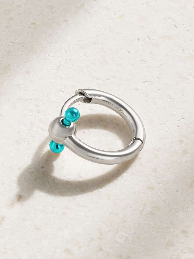 EÉRA White Gold Single Hoop Earring