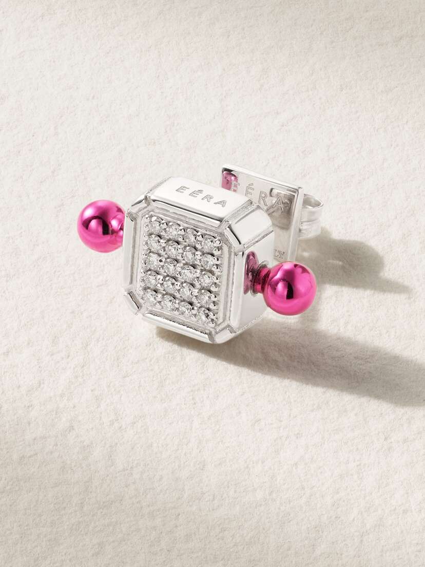 EÉRA 18-karat White Gold Diamond Single Earring