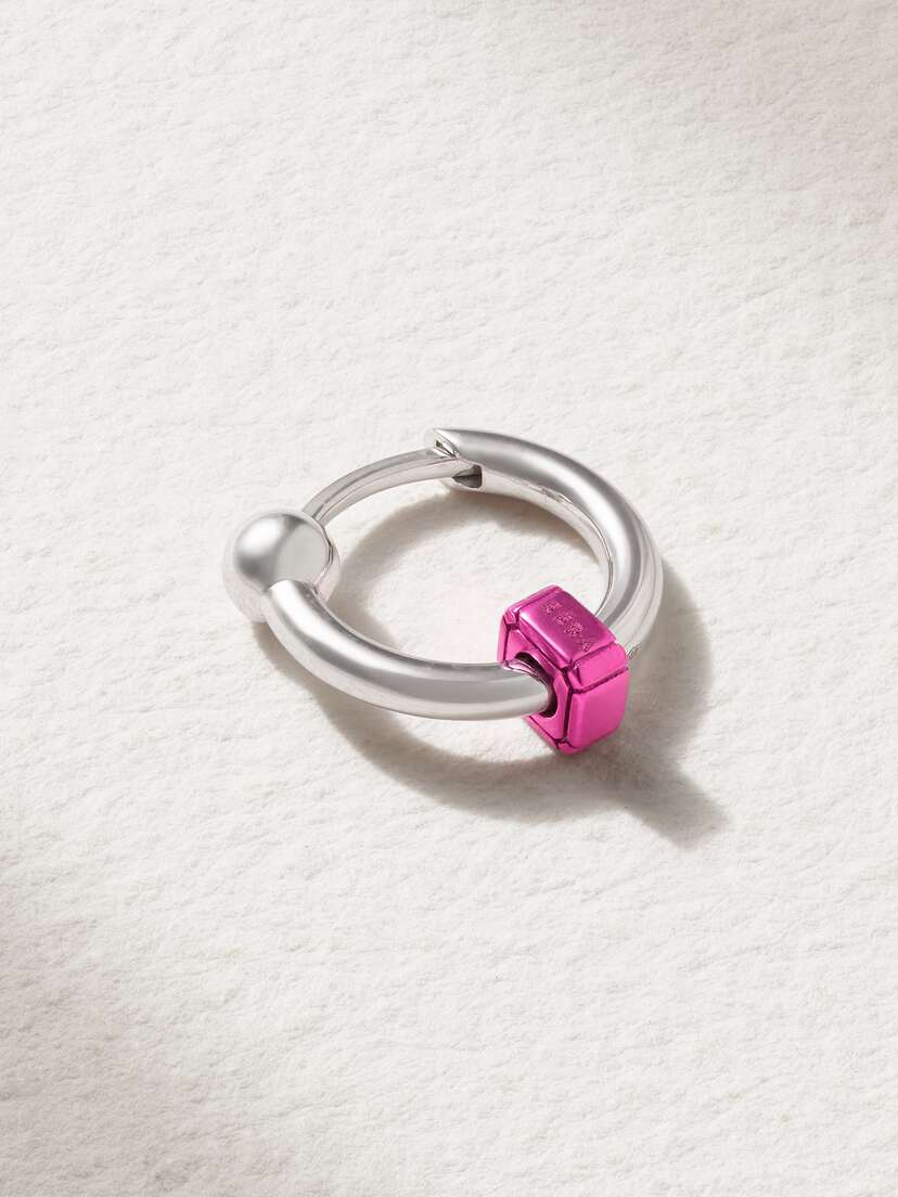 EÉRA White Gold Single Hoop Earring