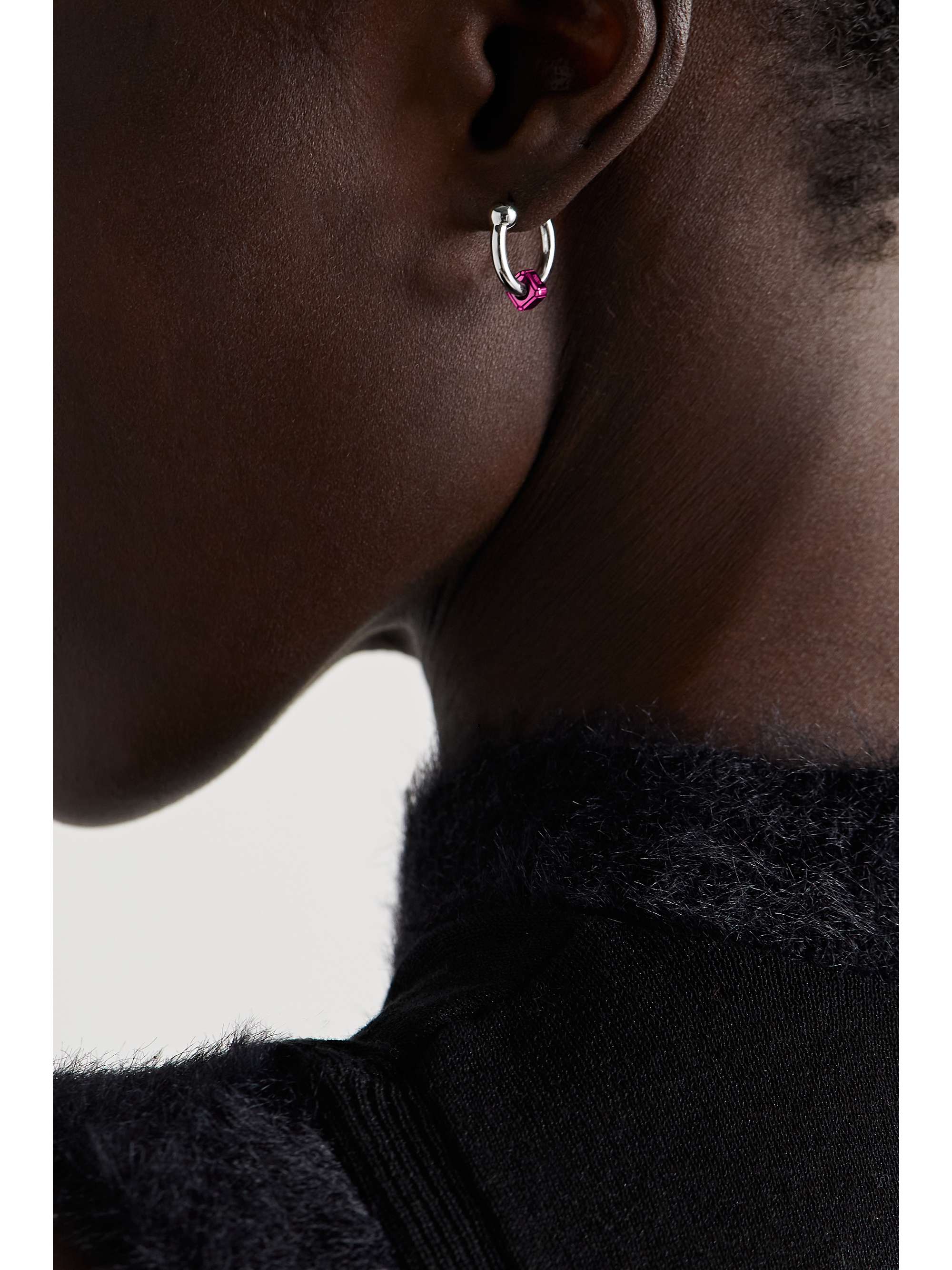 EÉRA 18-karat white gold single hoop earring