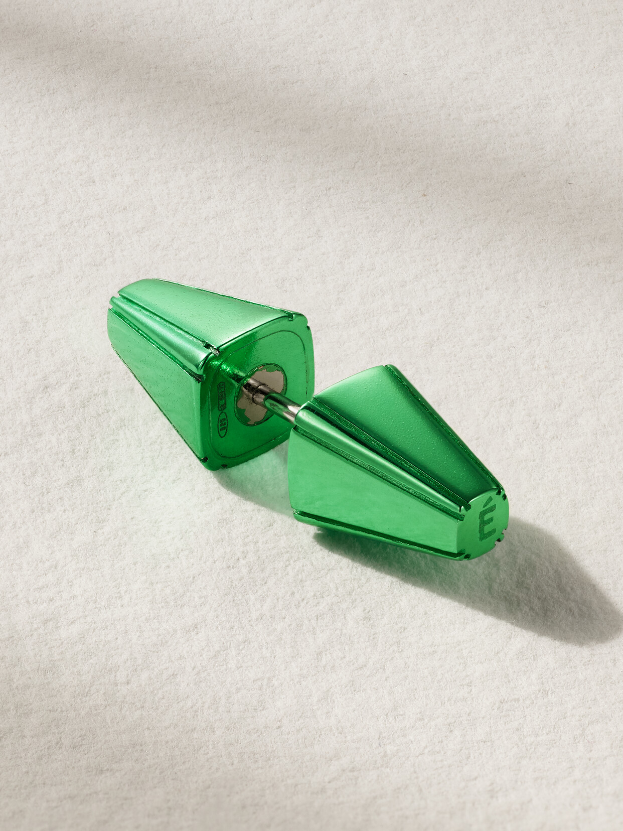 EÉRA - Gold Single Earring - Green