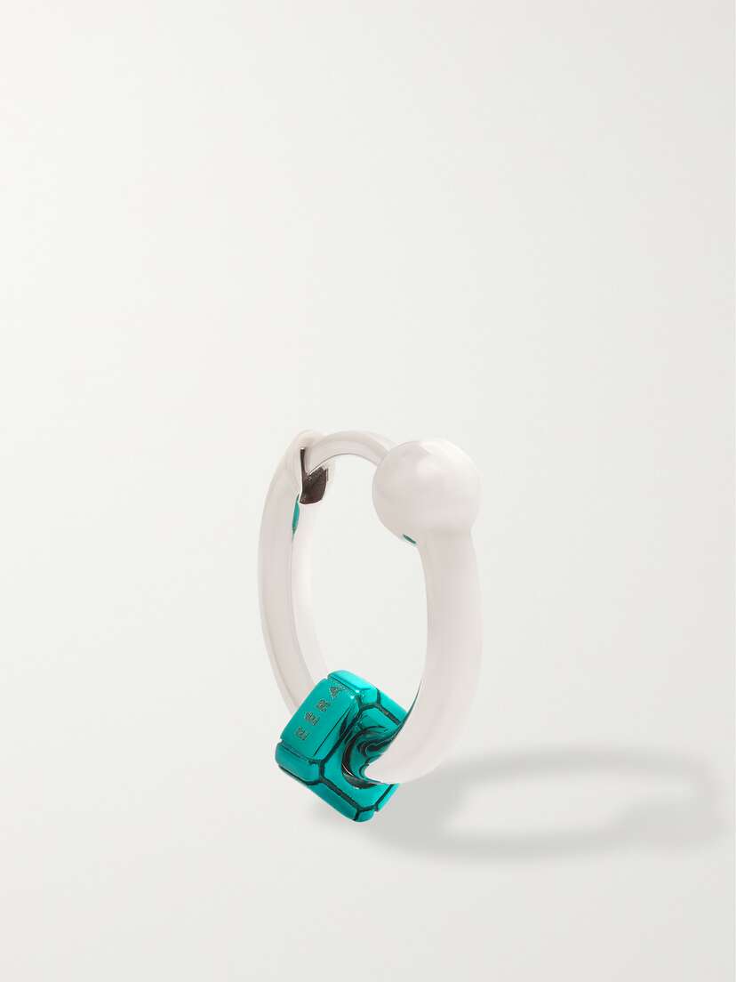 EÉRA Mini White Gold Single Hoop Earring