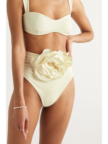 Magda Butrym Appliquéd ruched bikini briefs