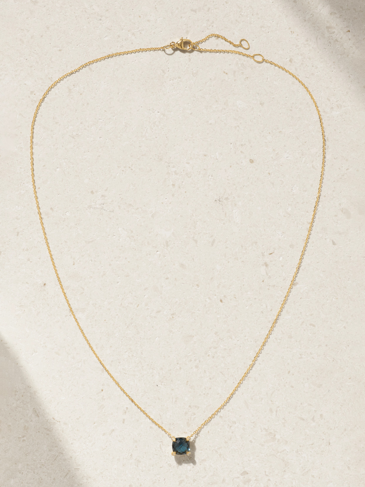 Shop David Yurman Petite Châtelaine 18-karat Gold, Topaz And Diamond Necklace