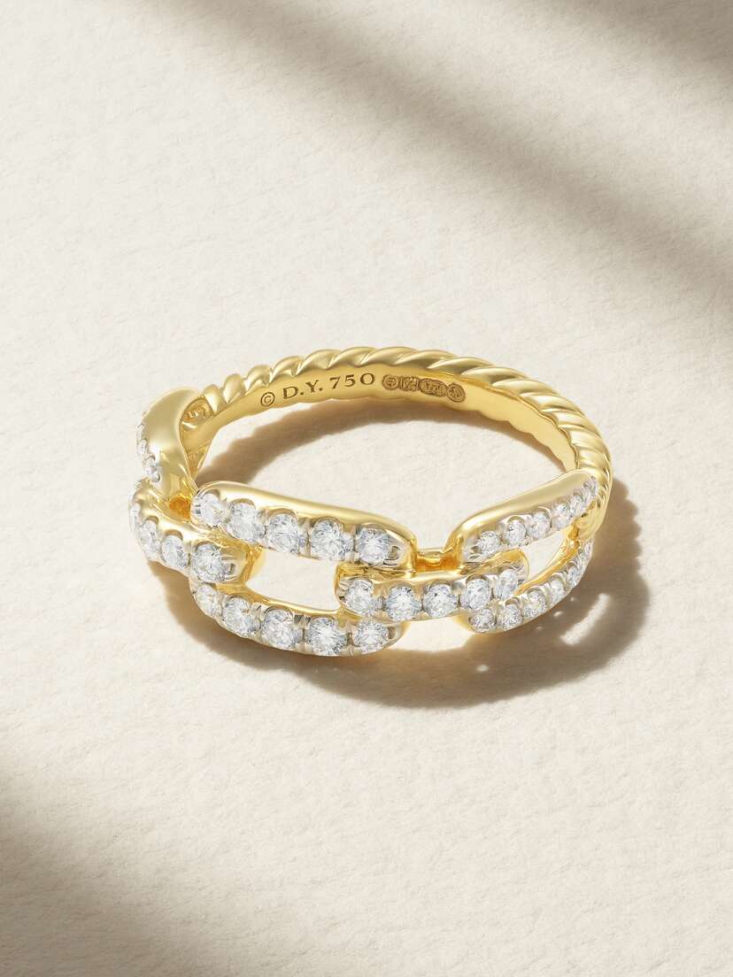 David Yurman Stax 18-karat Gold Diamond Ring