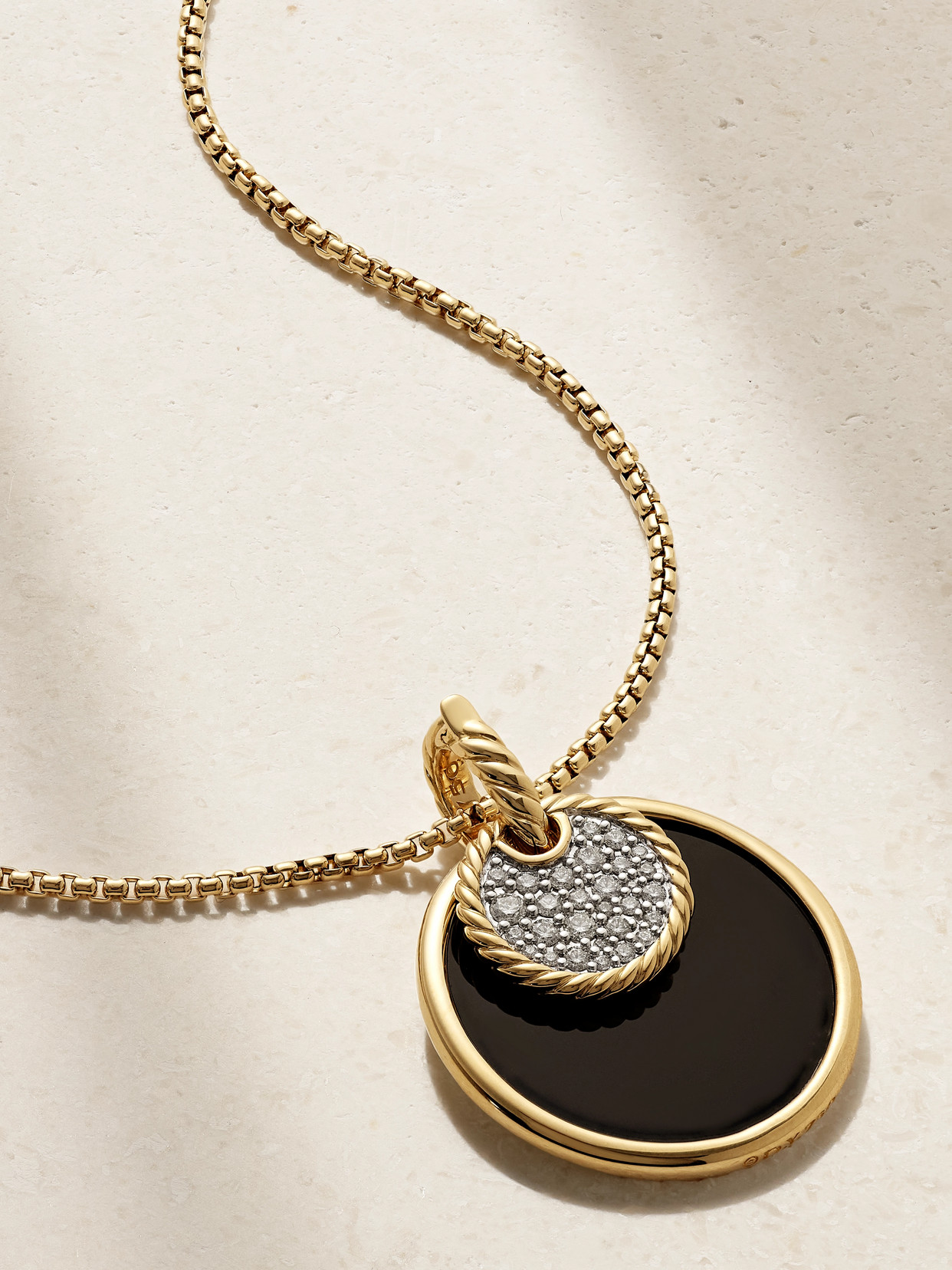 David Yurman Elements Convertible 18-karat Gold Multi-stone Necklace In Gold