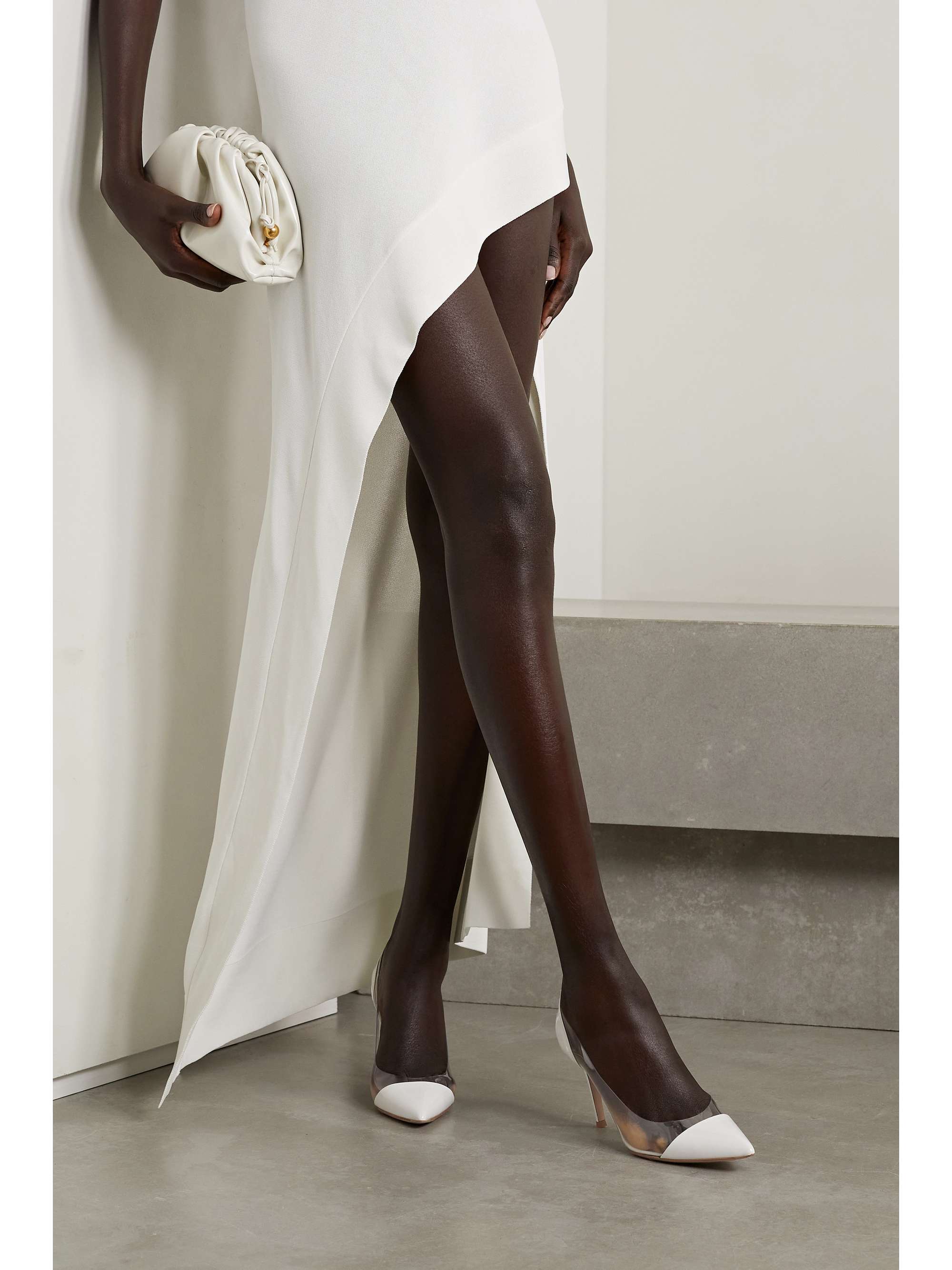 GIANVITO ROSSI Plexi 85 patent-leather and PVC pump