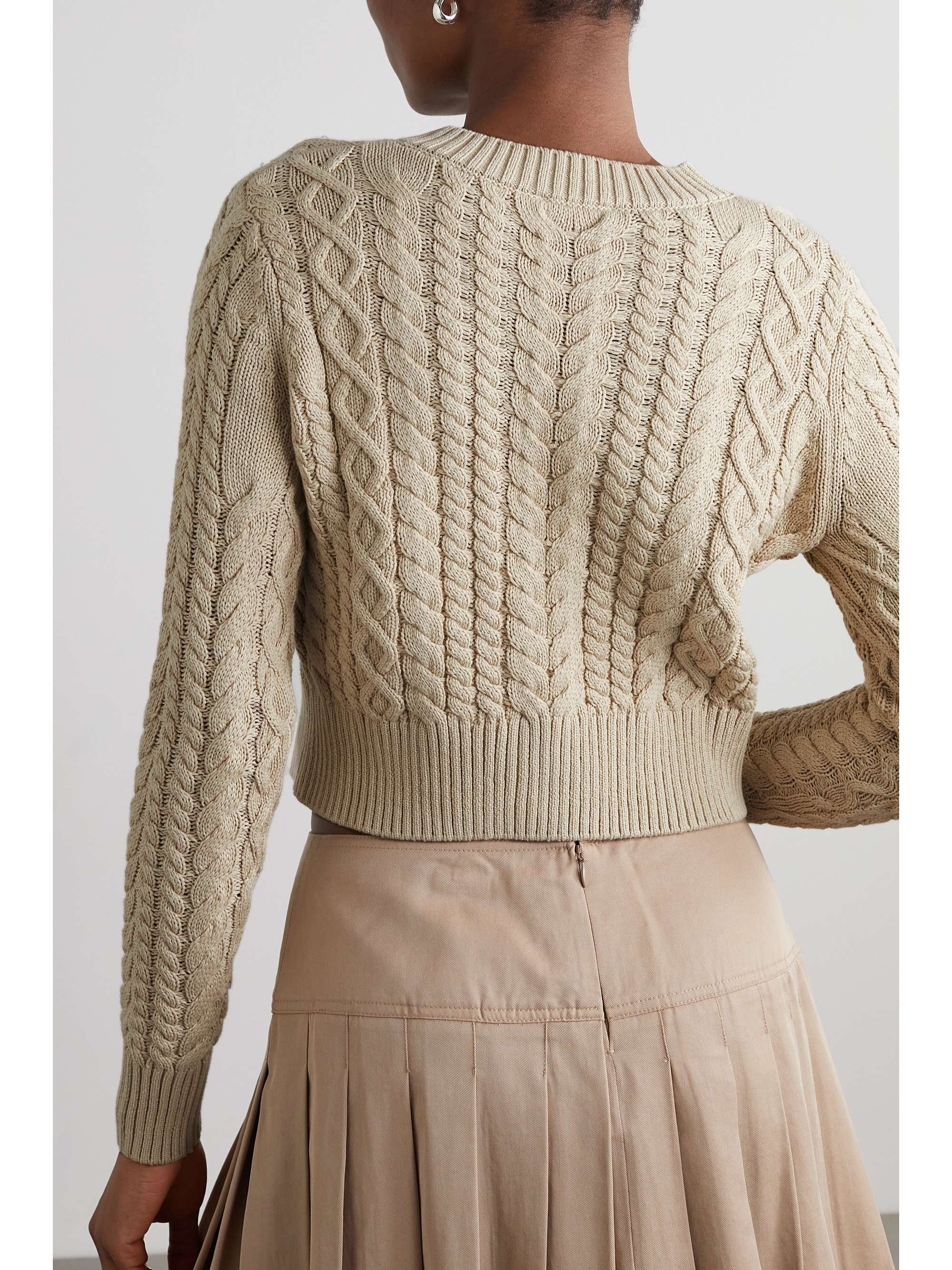 REFORMATION Cableknit organic cotton cardigan NETAPORTER