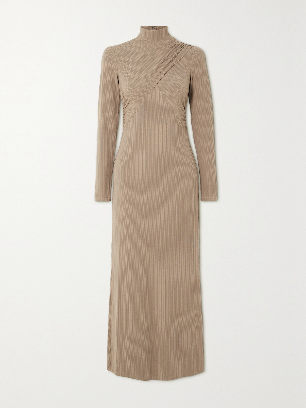 Reformation - Mallorie Ribbed-knit Midi Dress - Brown