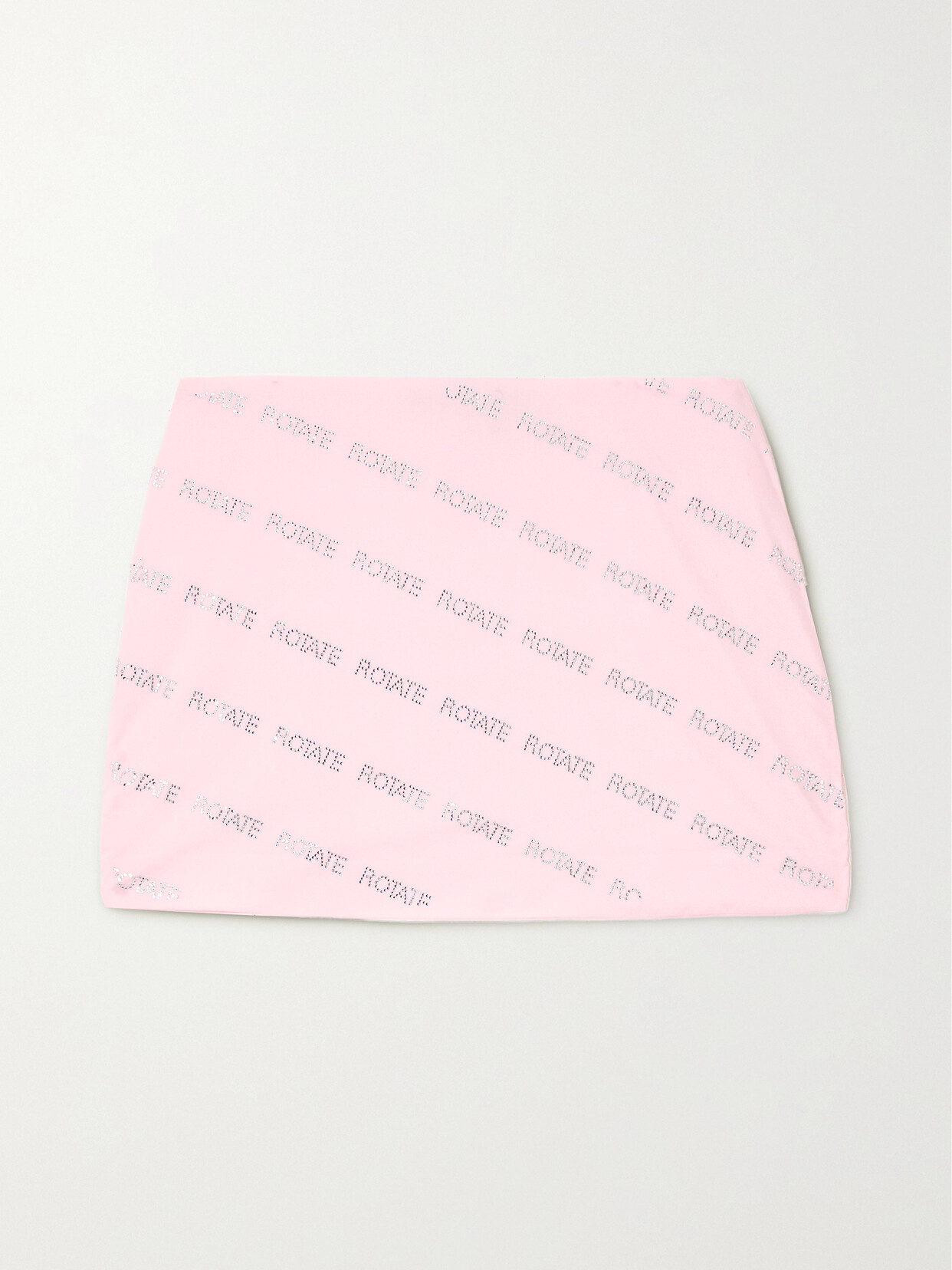 ROTATE Birger Christensen + Net Sustain Crystal-embellished Organic Cotton-poplin Mini Skirt - Pink