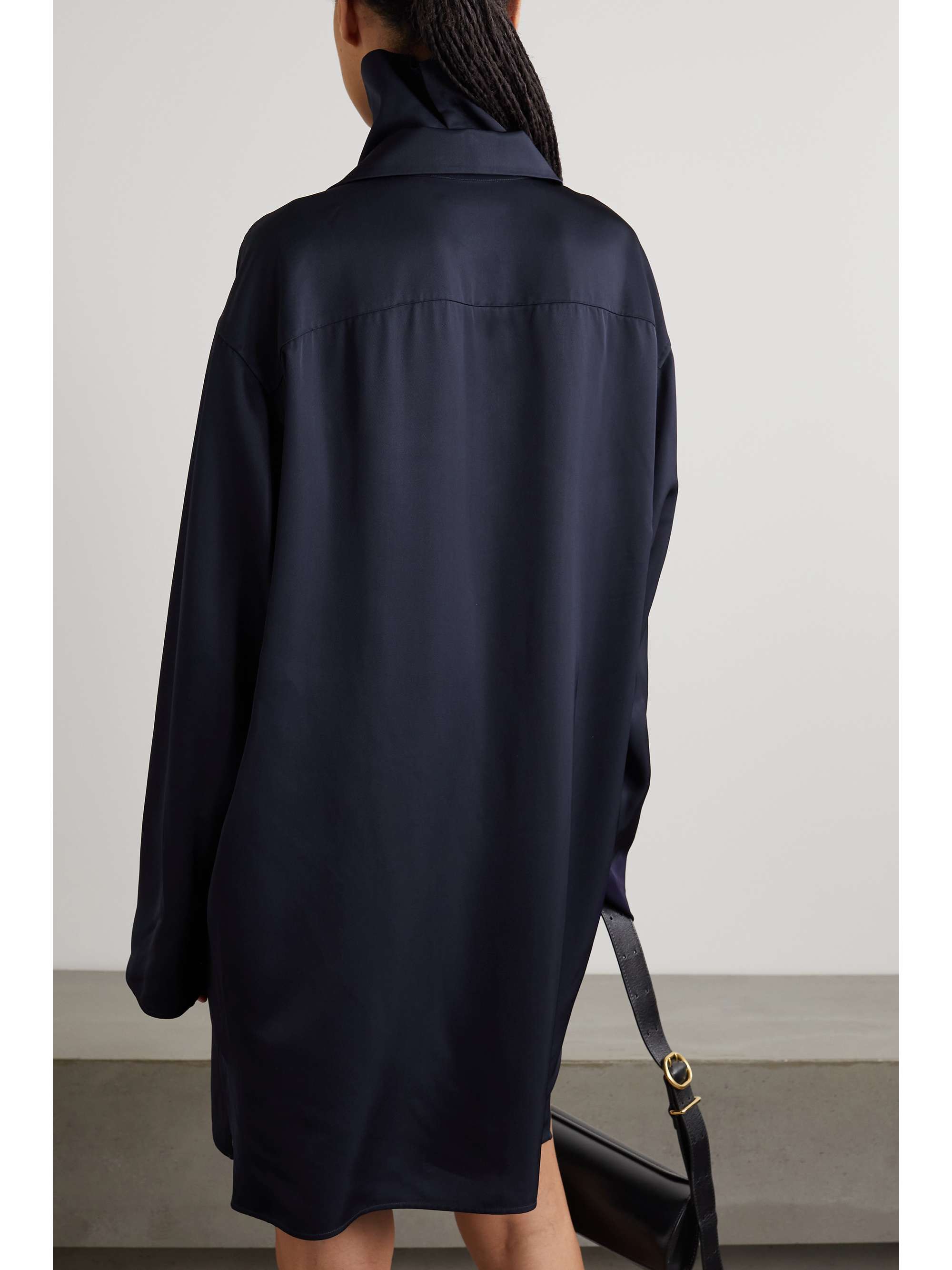 JIL SANDER Oversized layered twill mini dress