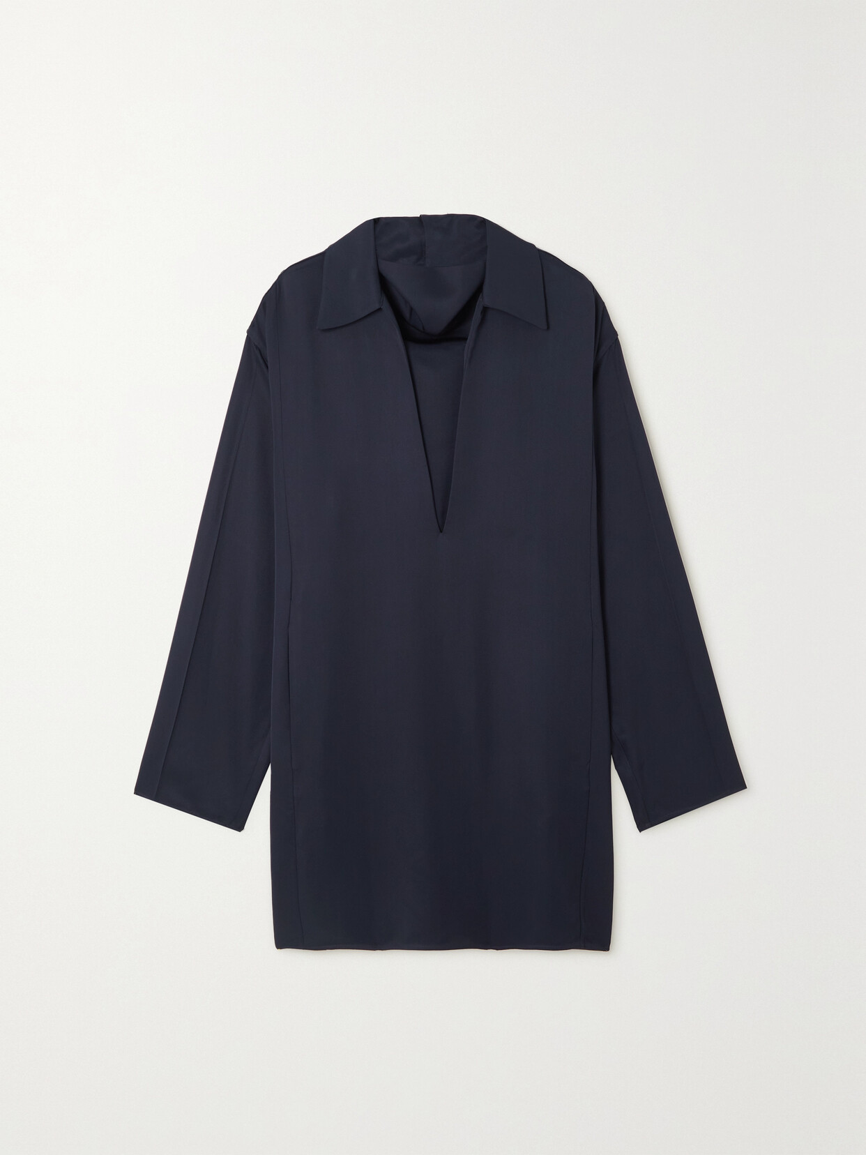 Jil Sander - Oversized Layered Twill Mini Dress - Blue