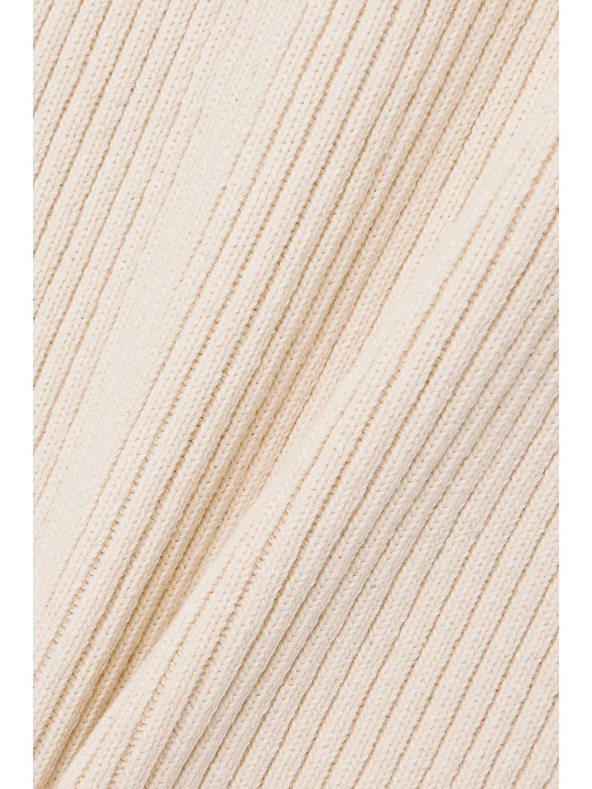 JIL SANDER Ribbed cotton midi dress