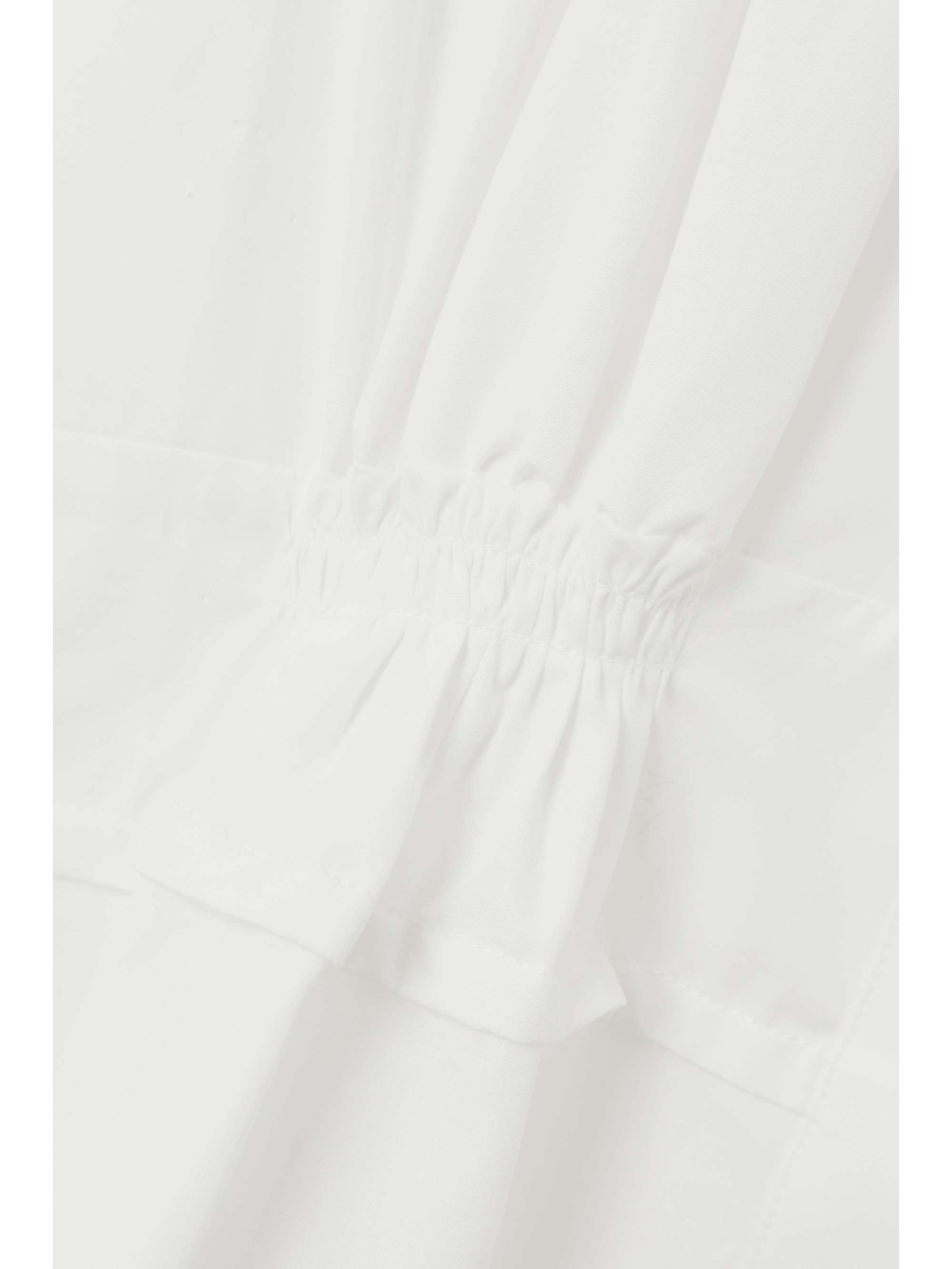 JIL SANDER コットンポプリン ミディ丈 シャツワンピース ギャザー入り
