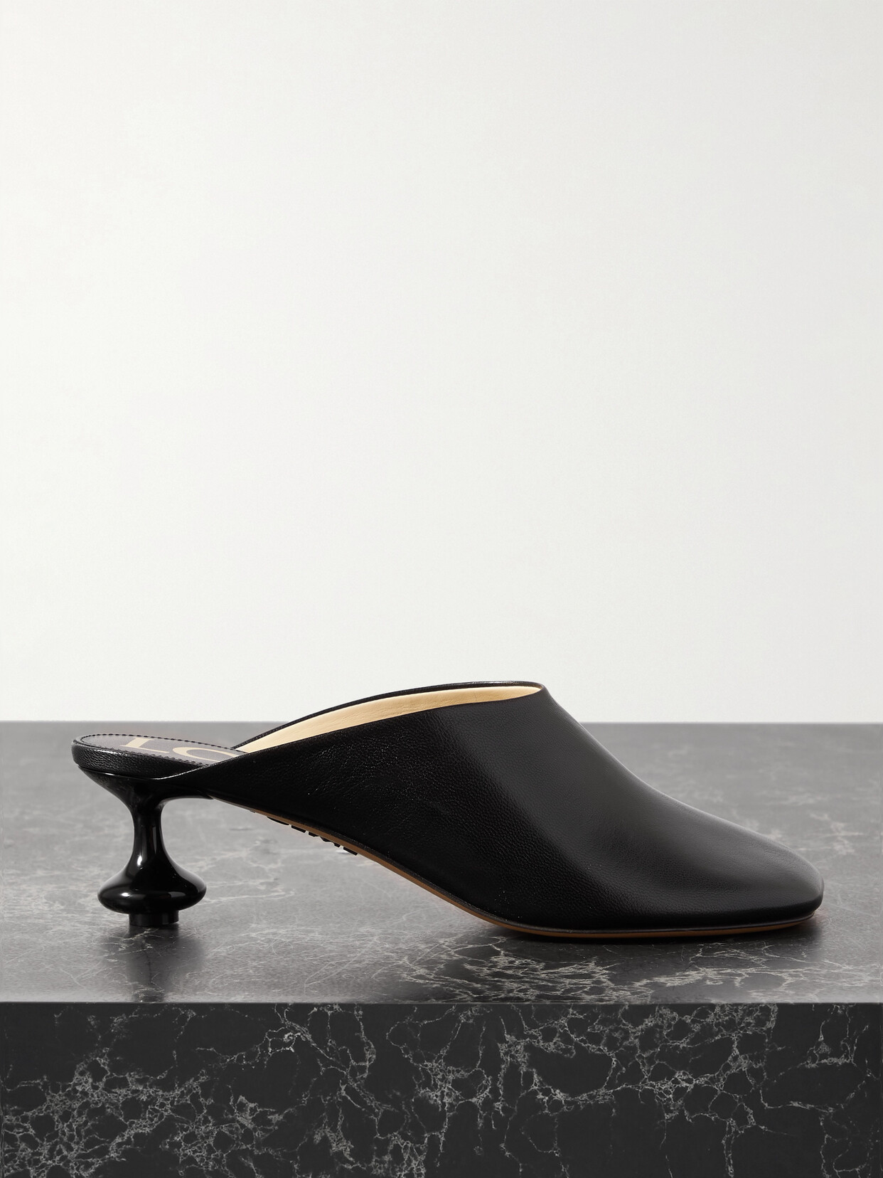 Shop Loewe Toy Leather Mules In Black