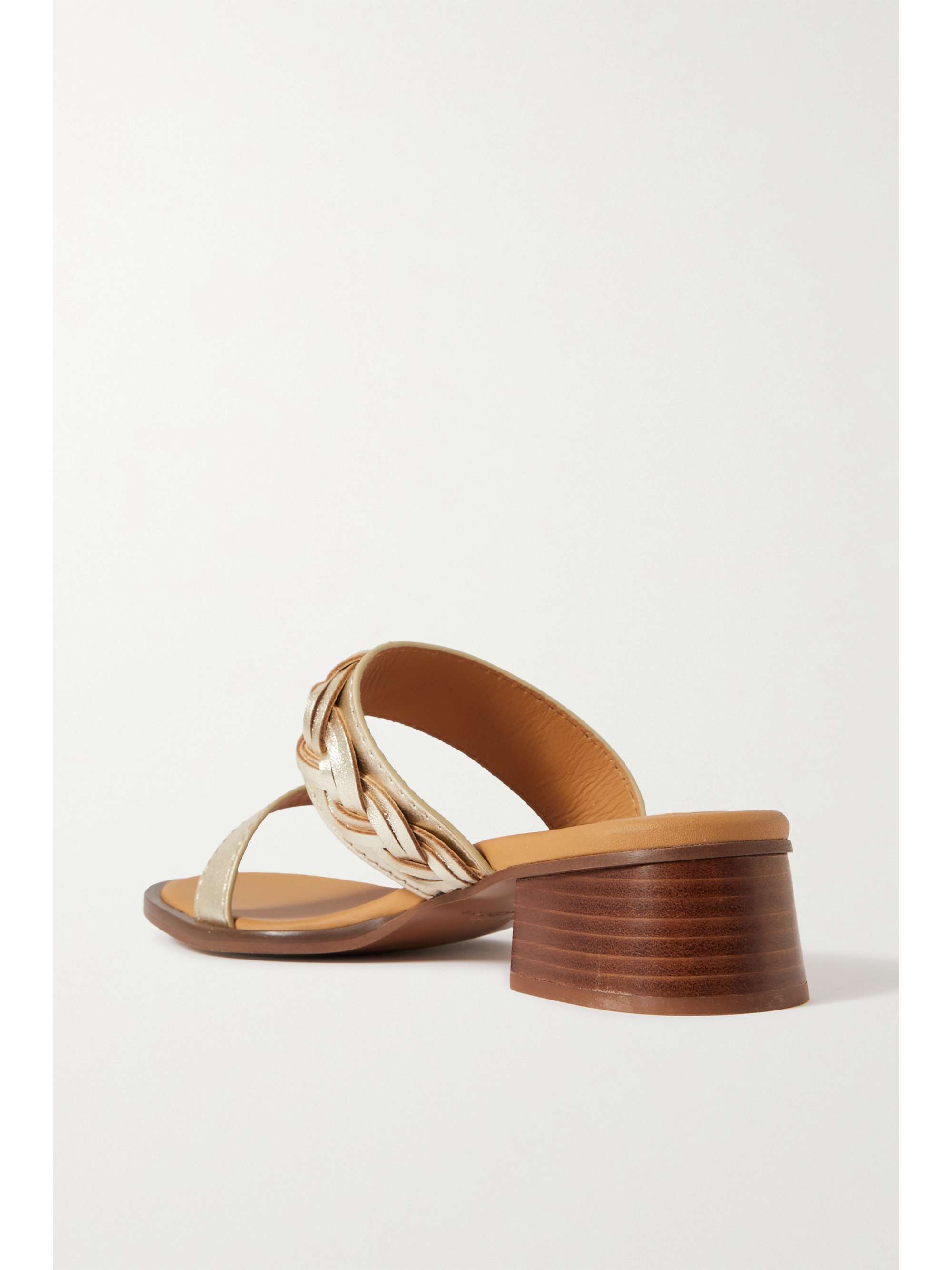SEE BY CHLOÉ Braided metallic leather mules