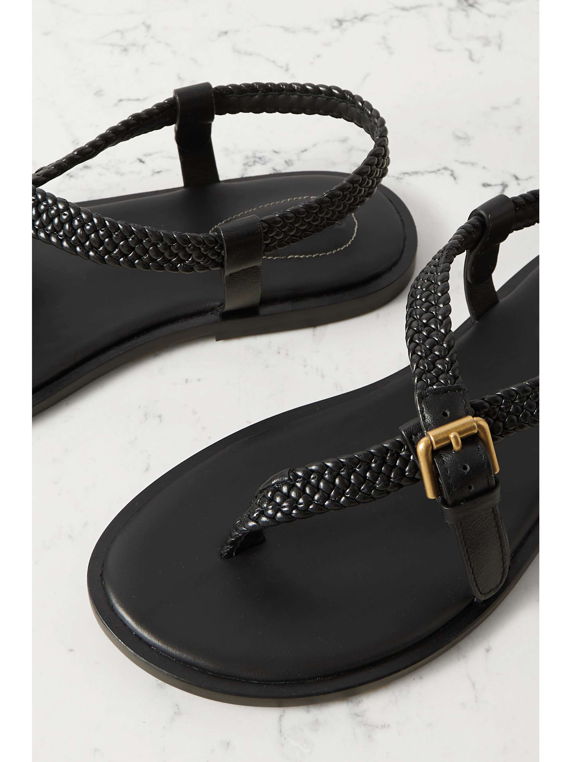 SEE BY CHLOÉ Nola woven metallic faux leather and leather sandals