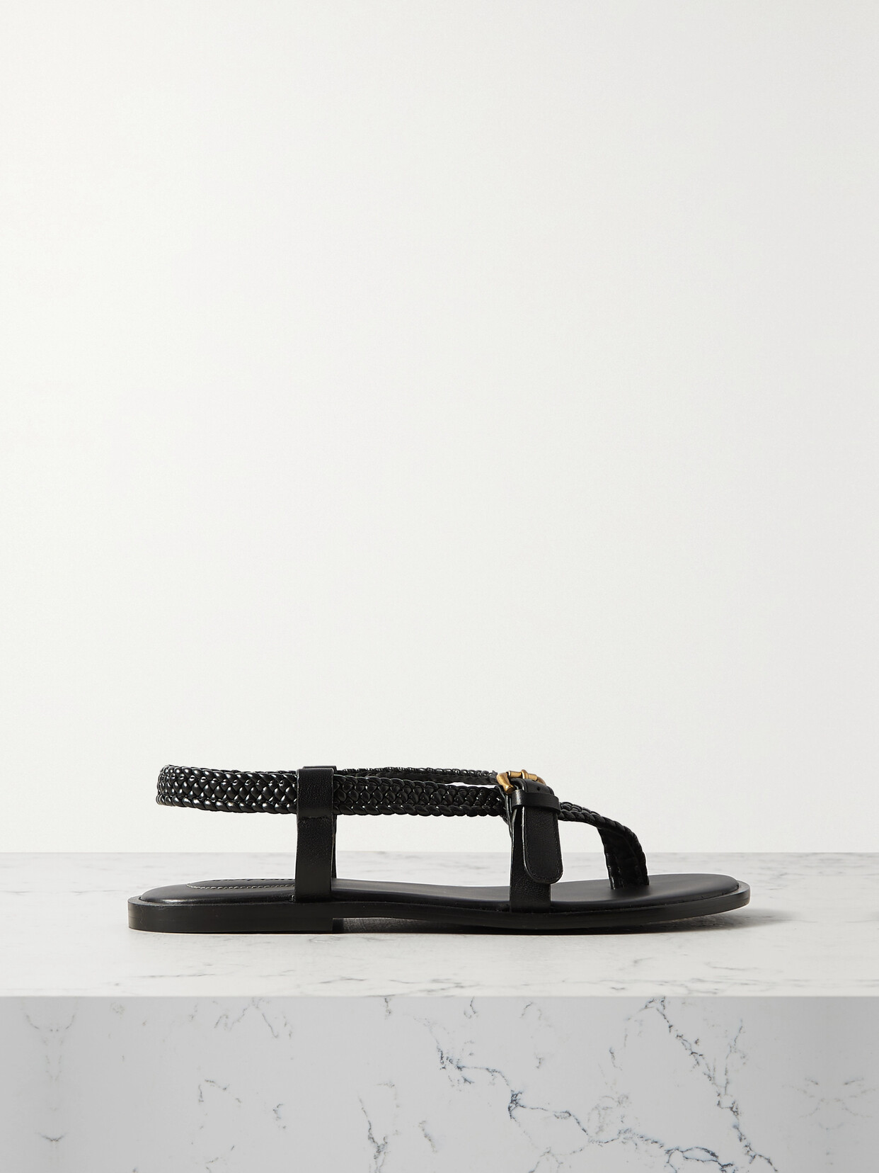 See By Chloé Black Nola Braided Sandals In Black