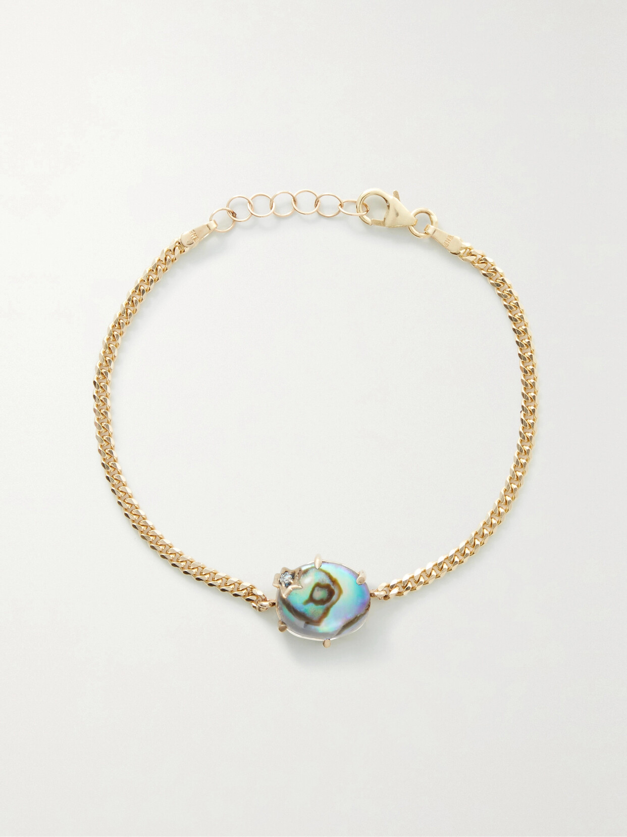 Andrea Fohrman - Mini Galaxy 14-karat Gold Abalone And Diamond Bracelet - one size