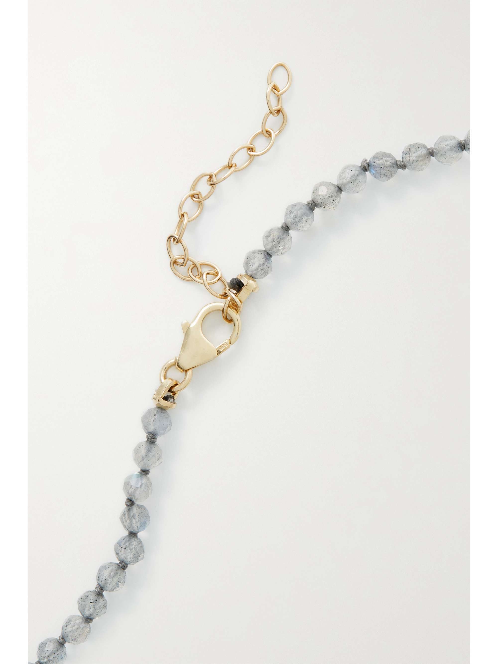 ANDREA FOHRMAN 14-karat gold, labradorite and amethyst necklace