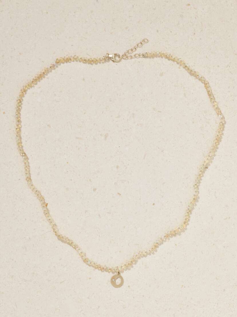 Andrea Fohrman 14-karat Gold, Opal And Diamond Necklace