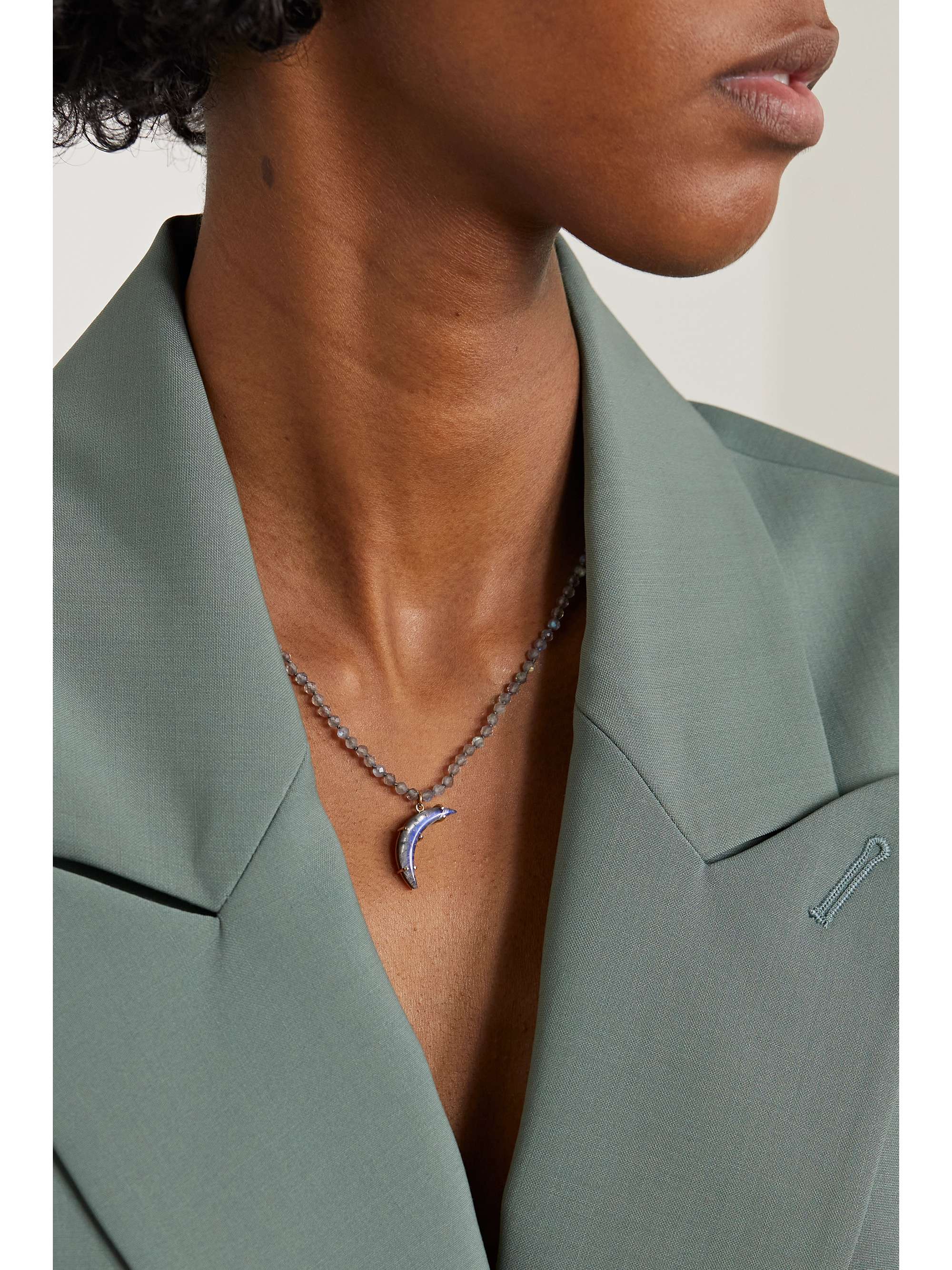 ANDREA FOHRMAN 14-karat gold multi-stone necklace