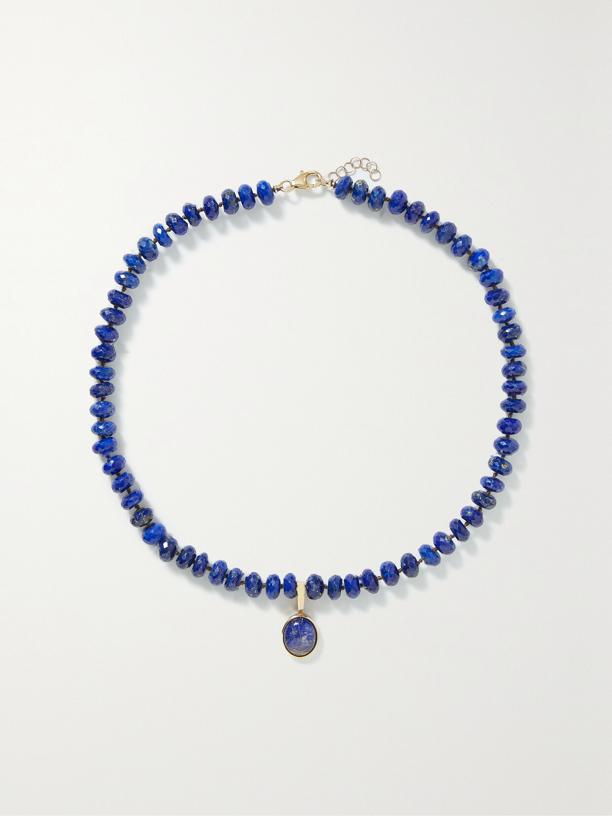 Andrea Fohrman - 14-karat Gold, Lapis Lazuli And Rutilated Quartz Necklace - Blue