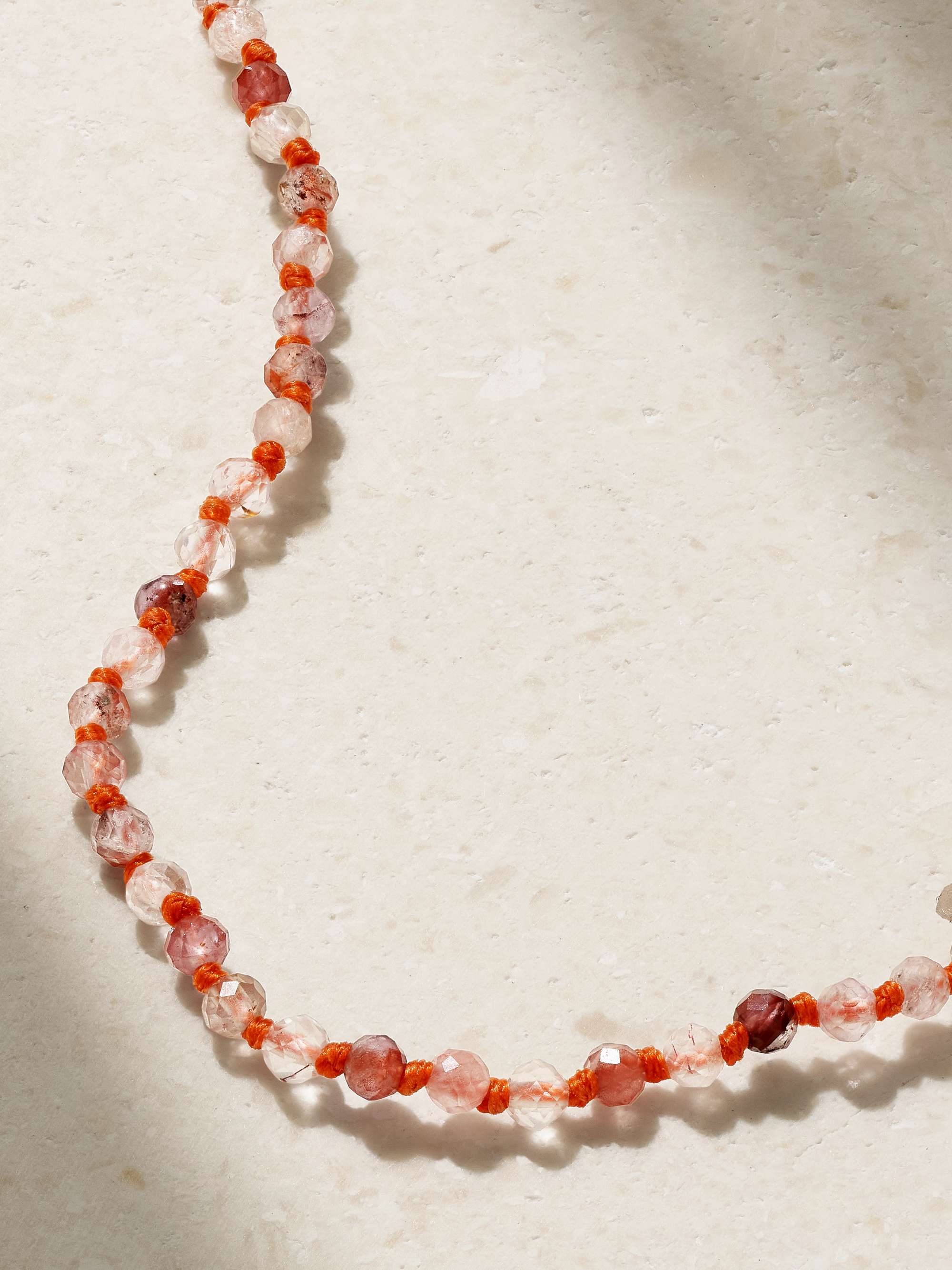ANDREA FOHRMAN 14-karat gold quartz necklace