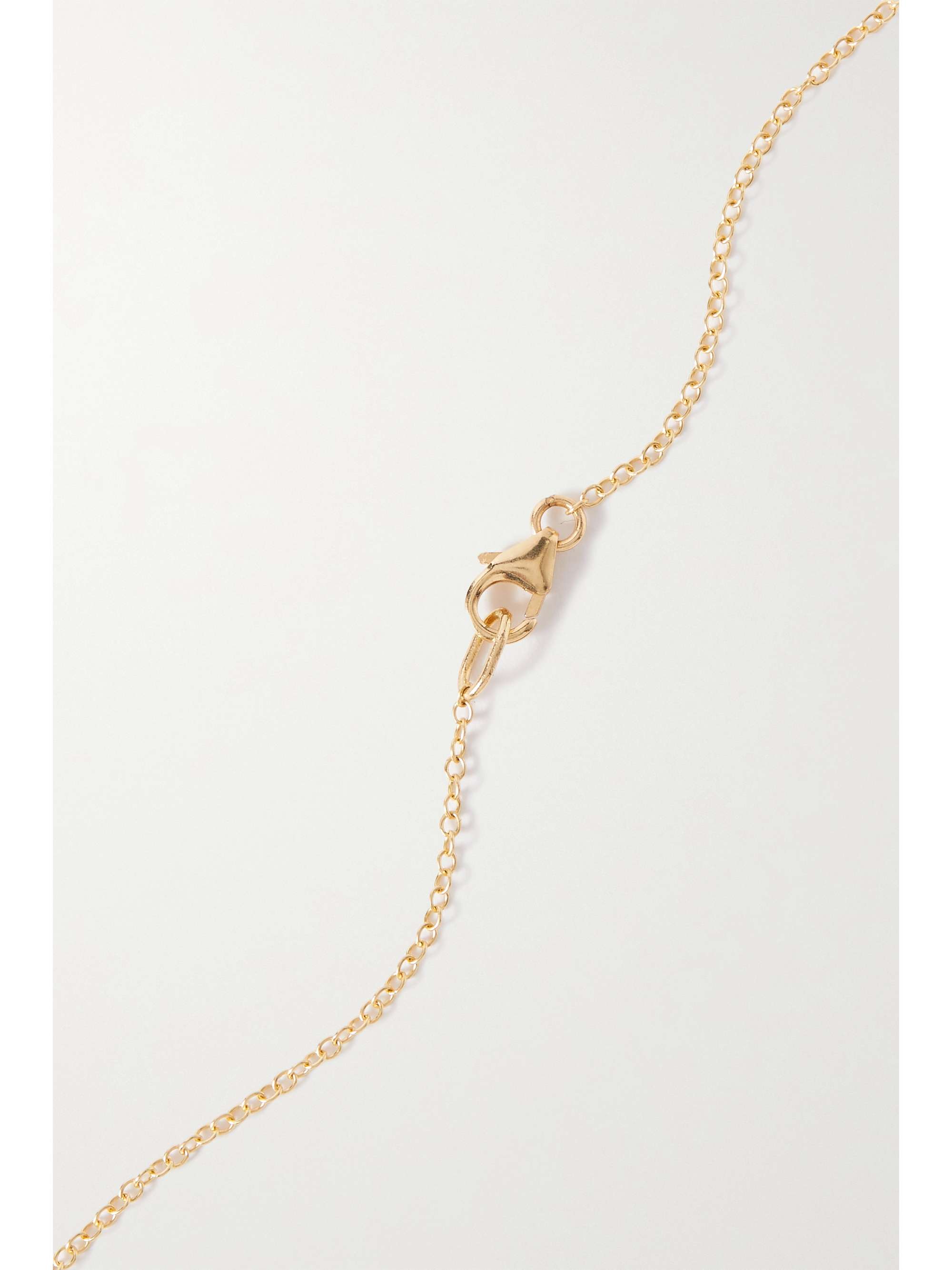 ANDREA FOHRMAN Gibbous Moon 18-karat gold, enamel and diamond necklace