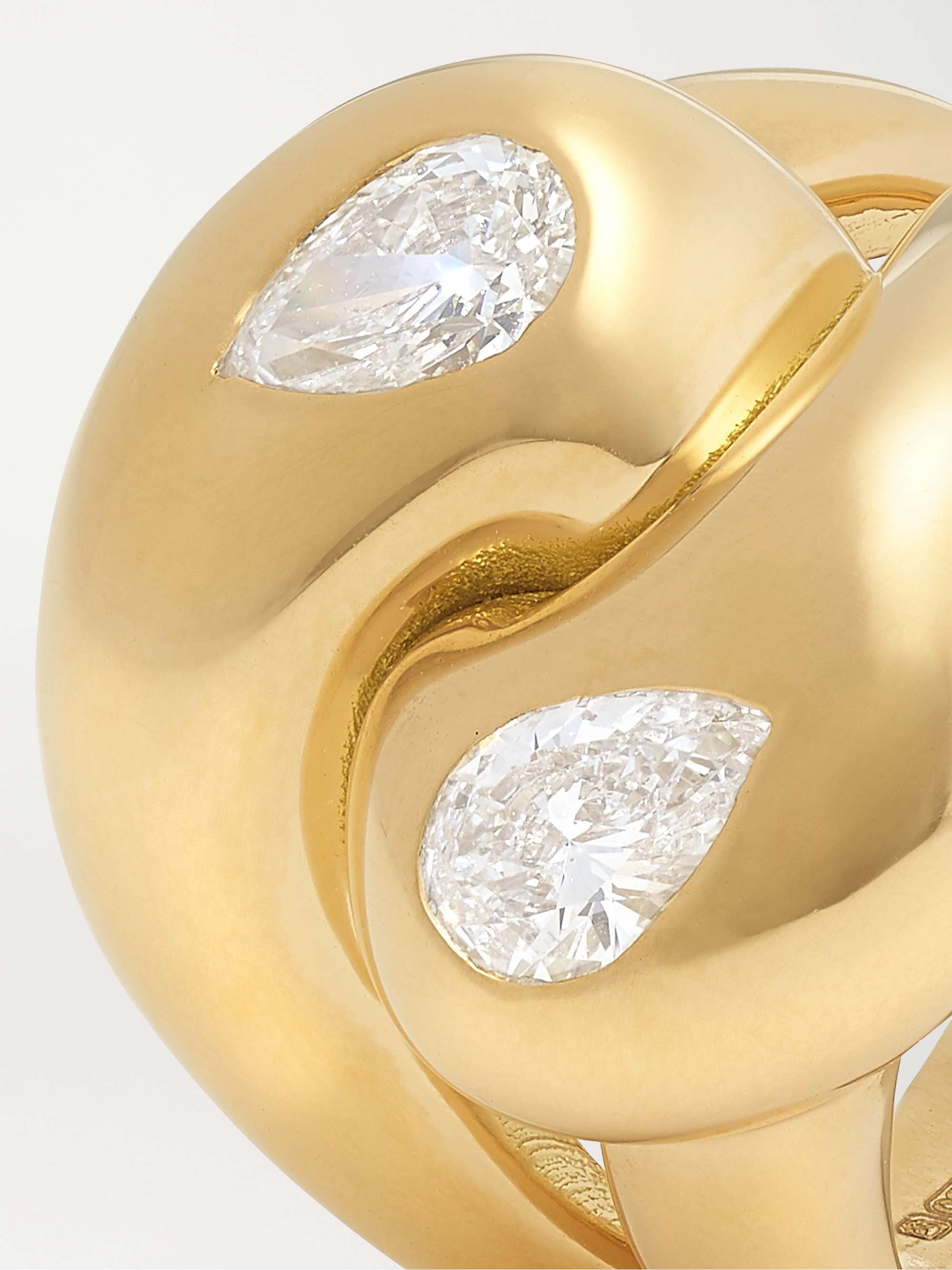 BRENT NEALE Knot 18-karat gold diamond ring